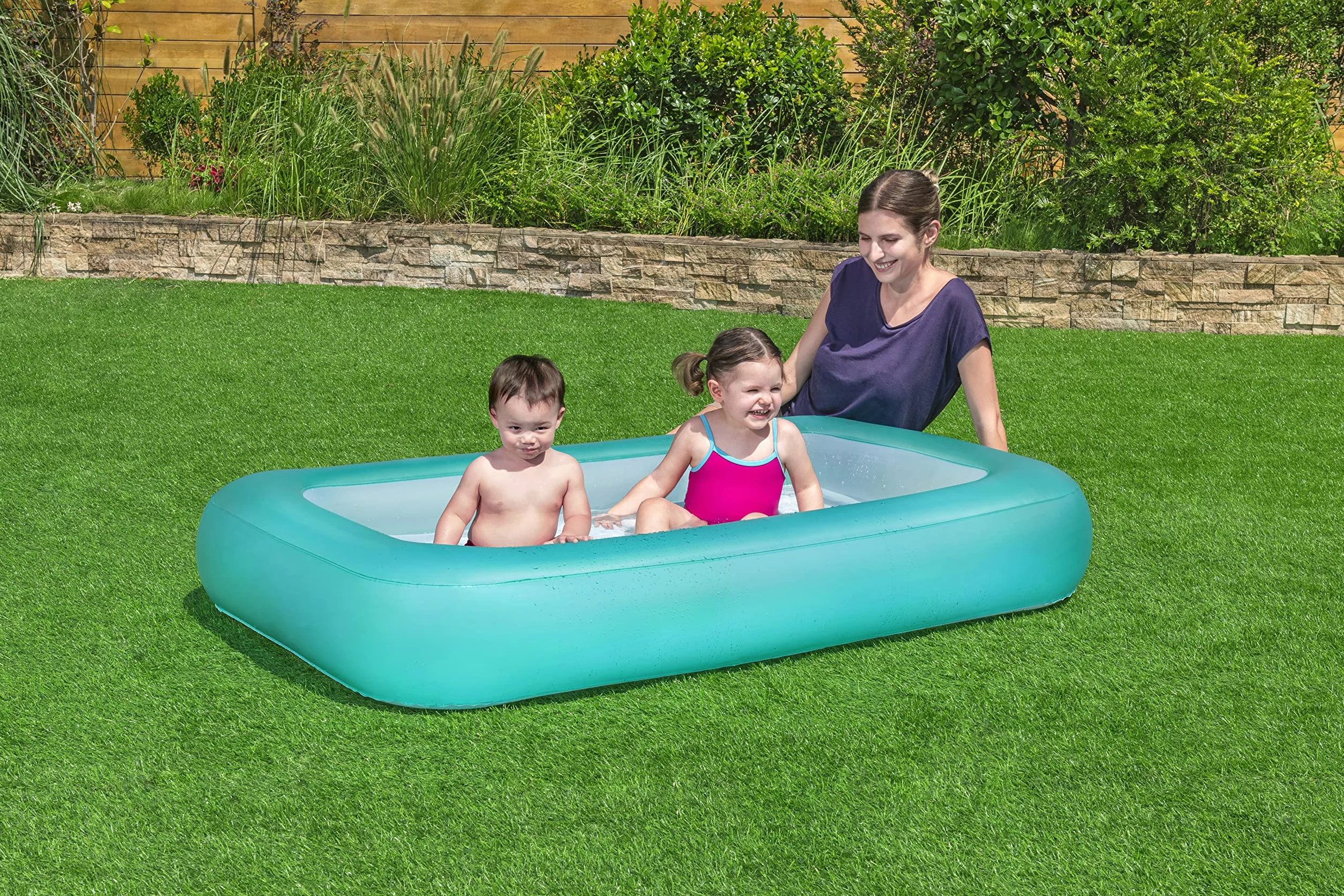 Bestway Brodzik do zabawy, nadmuchiwany basen ogrodowy, wiek 2+, zielony, 1,65 m x 1,04 m x 25 cm
