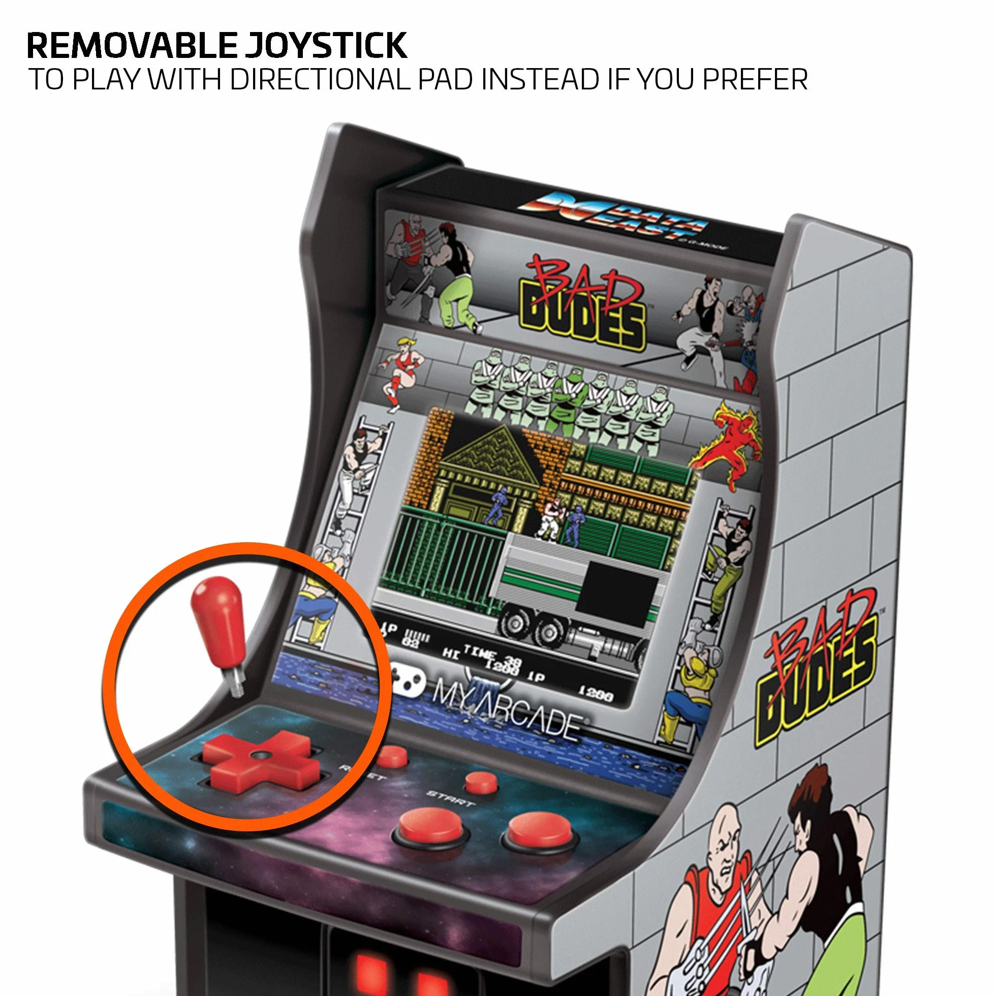 My Arcade DGUNL-3214 Bad Dudes Micro Player Arcade Machine - 6 Inch Collectable