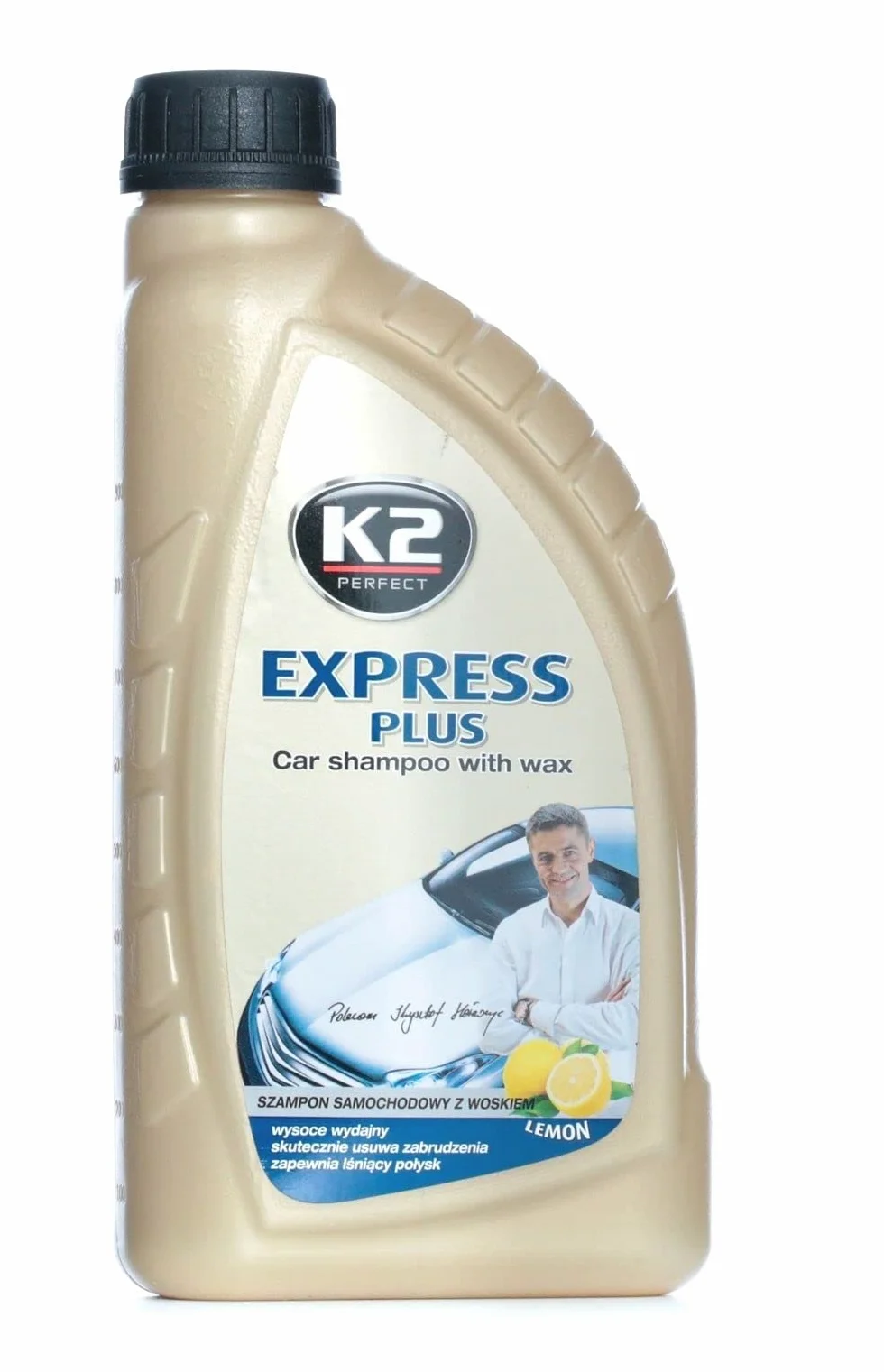 K2 Express plus, 2 w 1, szampon samochodowy plus wosk, płyn do mycia i wosk 1000 ml | 1 l