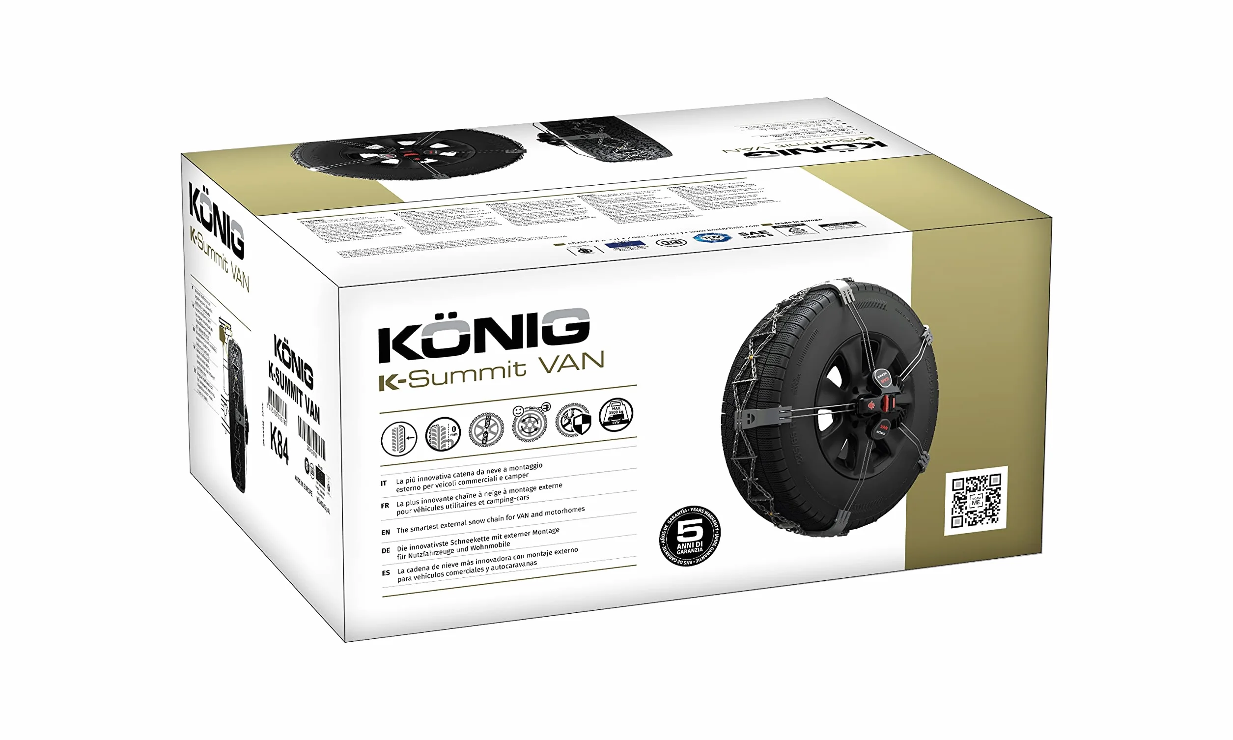 König K-Summit VAN K84 Łańcuchy Szary 30 x 10 x 30 cm 8,95 kg