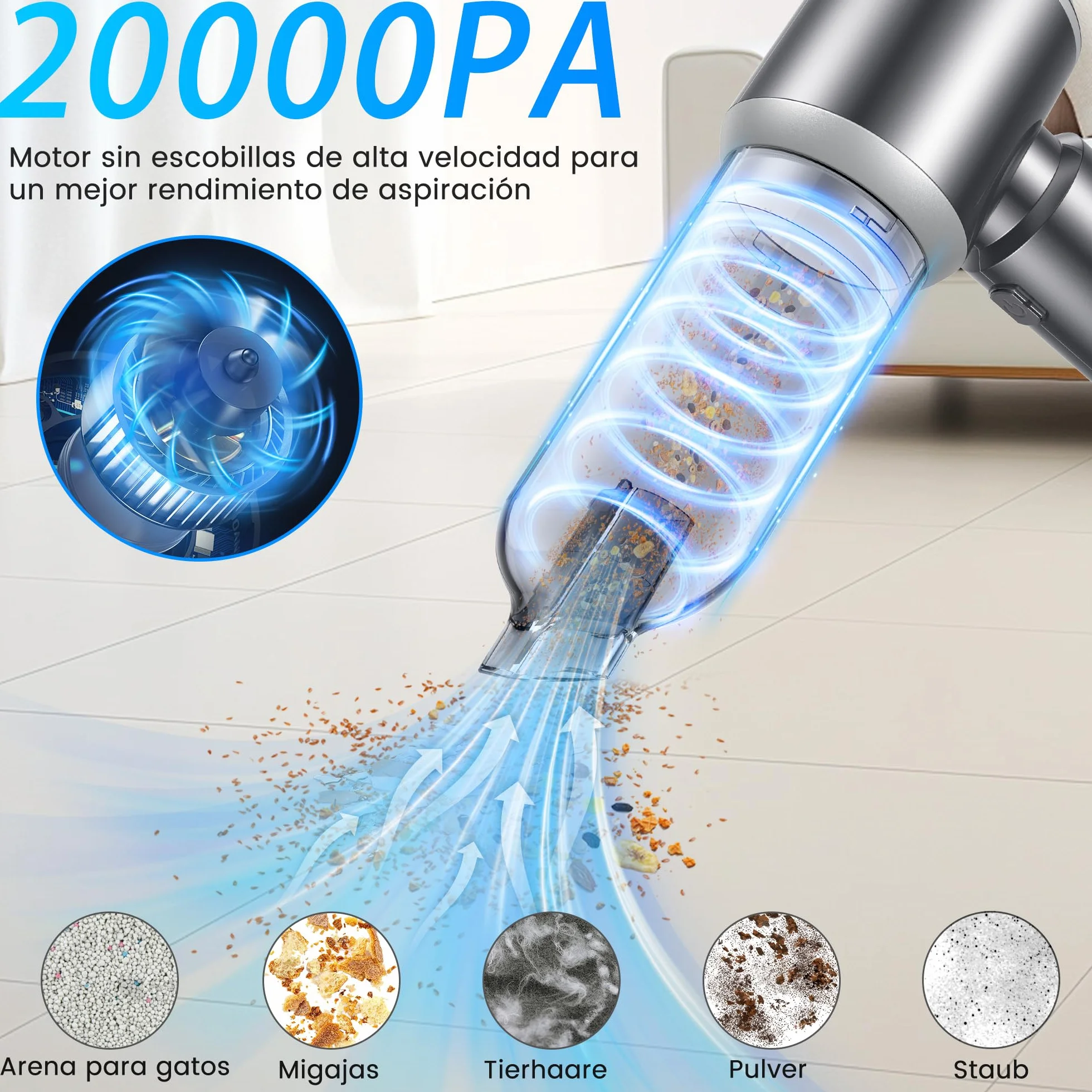 Akumulatorowy odkurzacz ręczny 18000Pa, miniodkurzacz bezprzewodowy akumulator 6000mAh, przenośny, lekki odkurzacz samochodowy, mocny