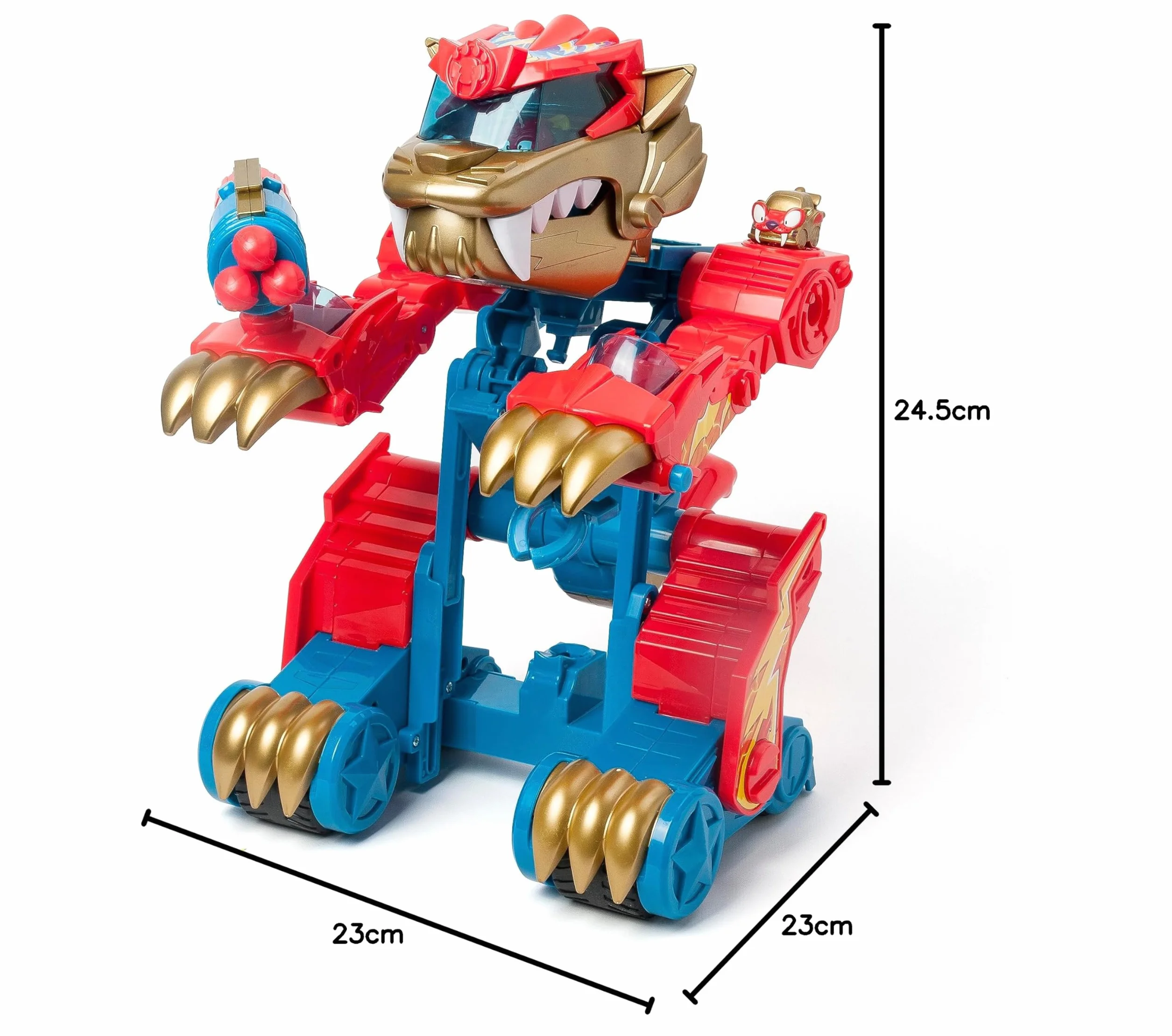 SUPERTHINGS – Transformable Robot Tiger. Robot przekształca się w pojazd. Zawiera ekskluzywne 1 Wild Kid i 1 Wild SuperThing.