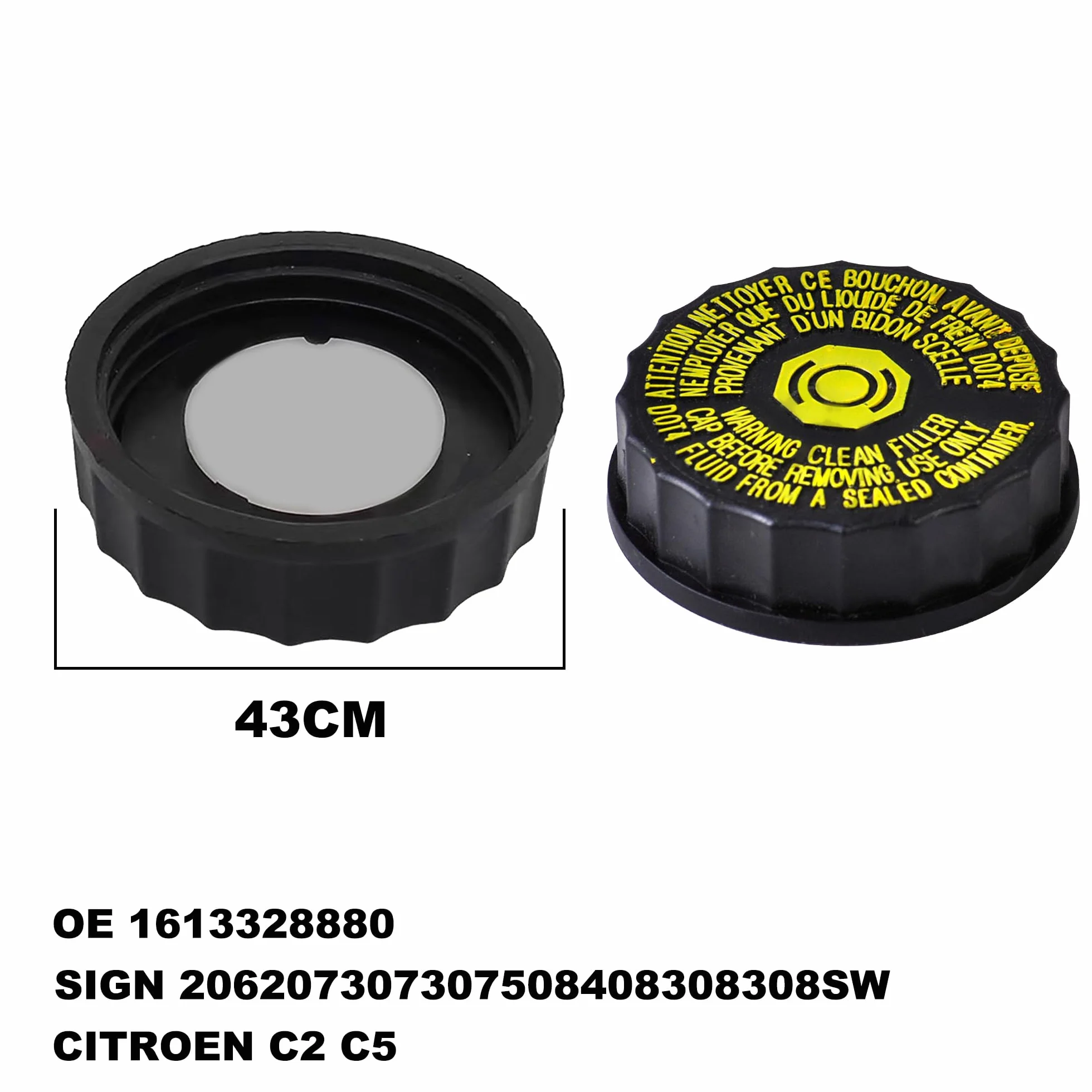 Pokrywa zbiornika płynu hamulcowego do 206 207 307 308 408 508 C2 C5
