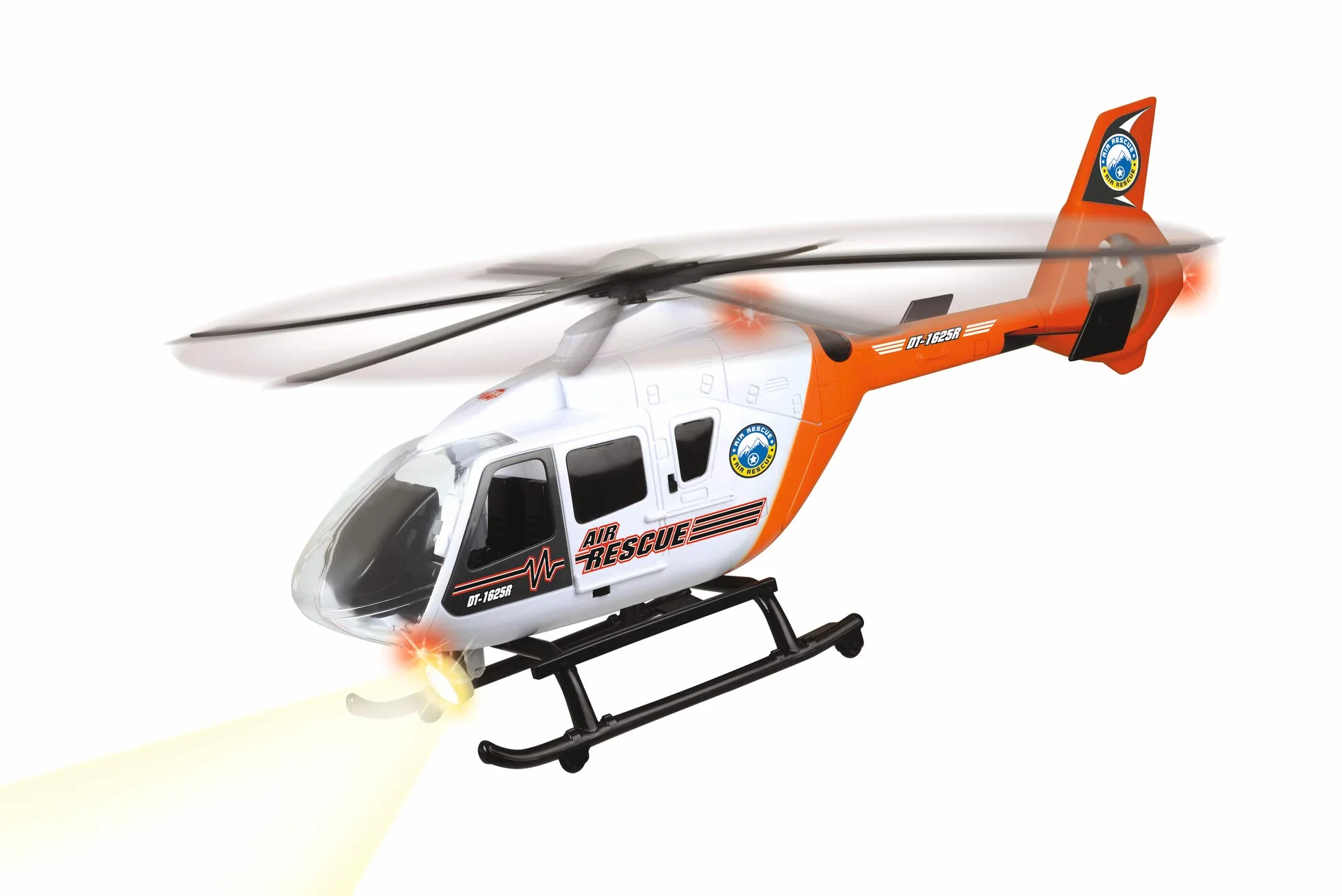 Dickie Toys Helikopter ratunkowy z oświetleniem i dźwiękiem, obracający się wirnik, wciągarka linowa, 64 cm