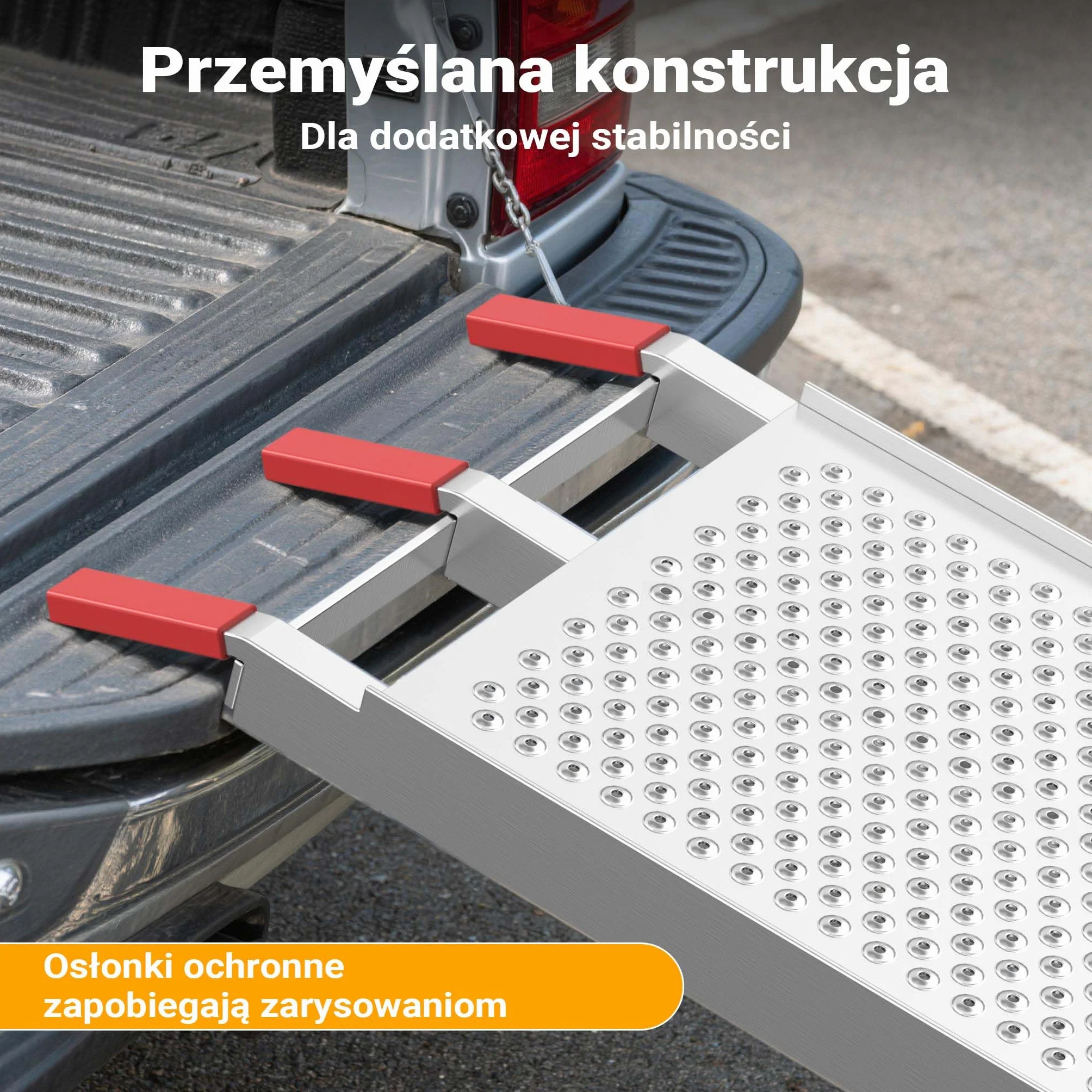 Wiltec Składany najazd aluminiowy 215 cm 340 kg do quadów i motocykli