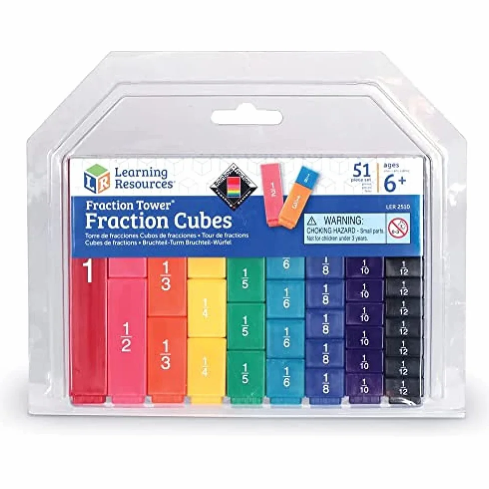 Learning Resources Fraction Tower Kostki Fraction 51-Szt Pakiet