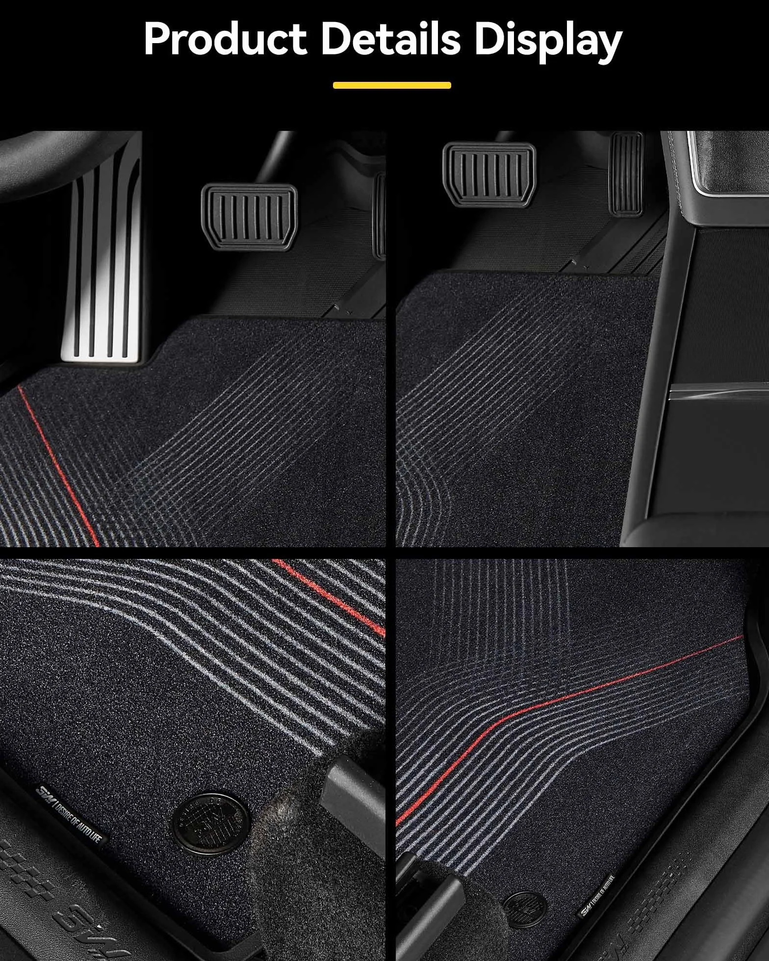 Dywaniki do Tesla Model Y 2025-2026 Juniper Premium/Performance 10-częściowy StarTrail z metalowym pedałem