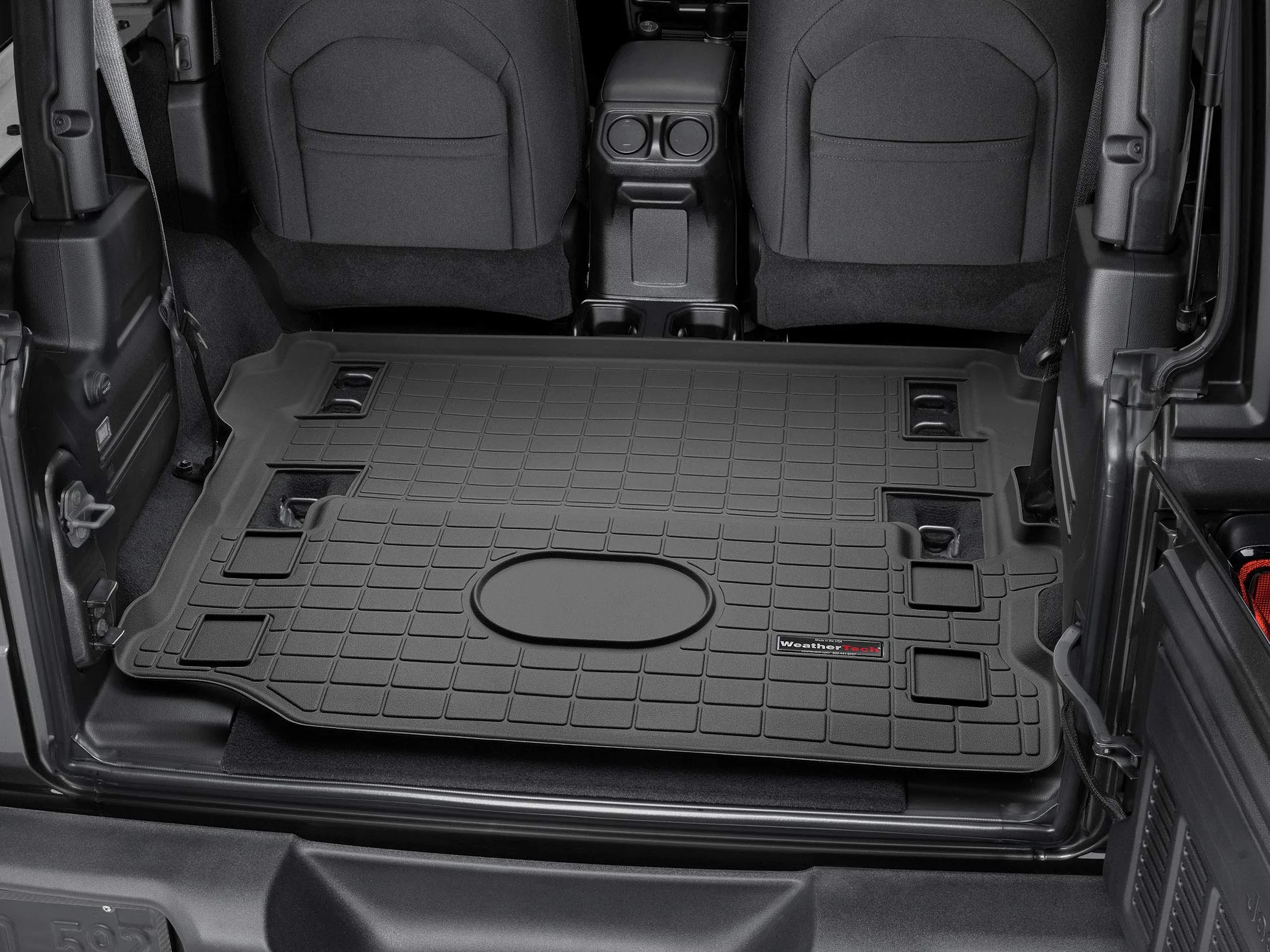 WeatherTech Dywanik do bagażnika pasujący do Jeep Wrangler JL 3 Doors pokrywa 2. rząd od 2018-19 czarny CargoLiner