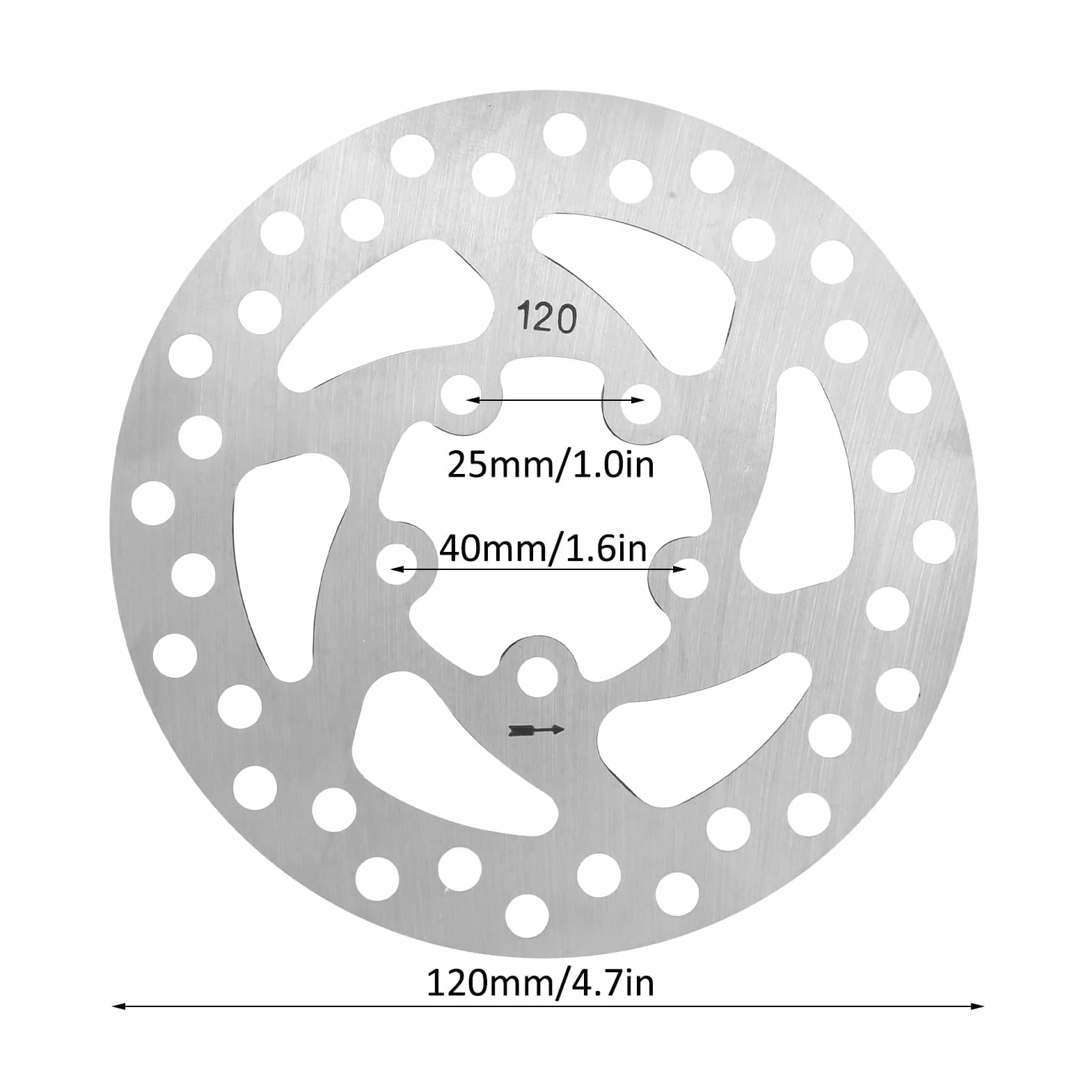 Tarcza hamulcowa 120mm 5 otworów ze stali nierdzewnej do M365 PRO PRO2 hulajnogi elektrycznej