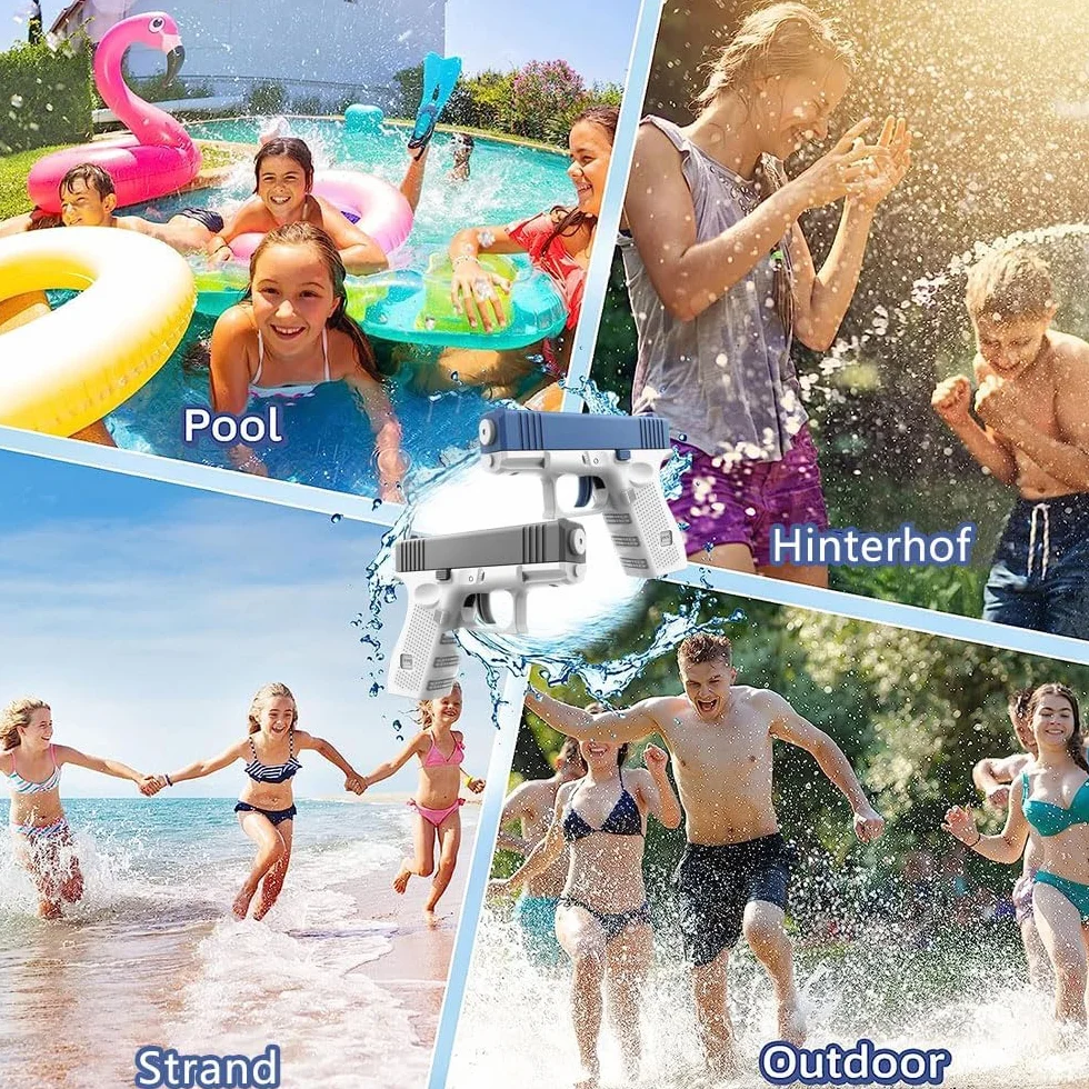 2 szt. Mini pistolet na wodę dla dzieci - plastikowa zabawka do basenu, plaży i walki z wodą na świeżym powietrzu (q1)