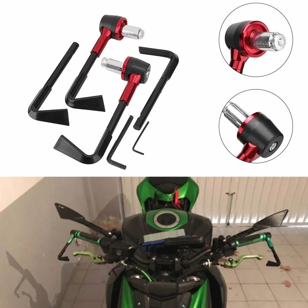 Zestaw dźwigni do hamulców motocyklowych, CNC, osłona uchwytu hamulca + zapasowa dźwignia + klucz imbusowy (czerwony)
