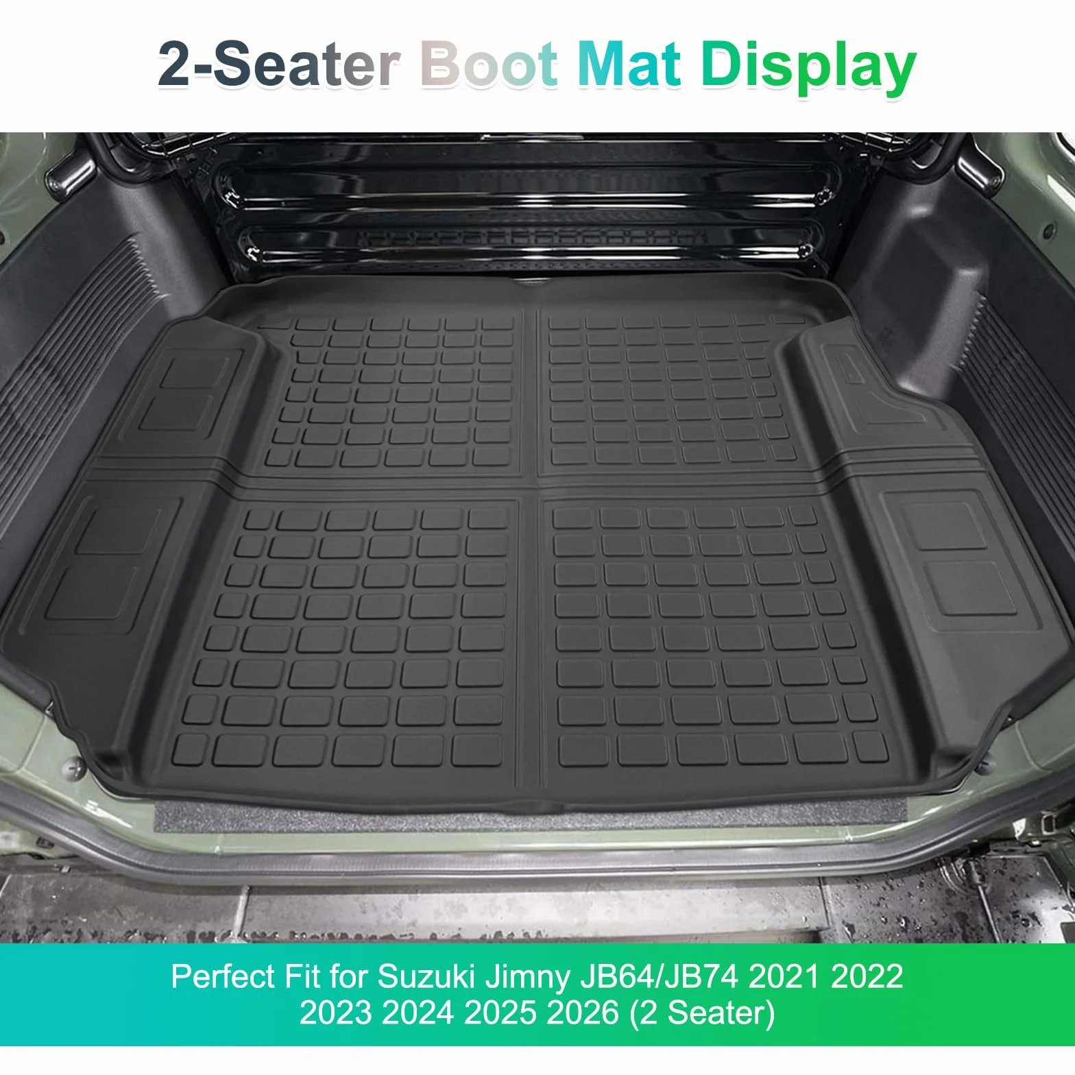 Suzuki Jimny Mata do bagażnika TPE 2021-2025 JB64 JB74 wysoka krawędź 5 cm