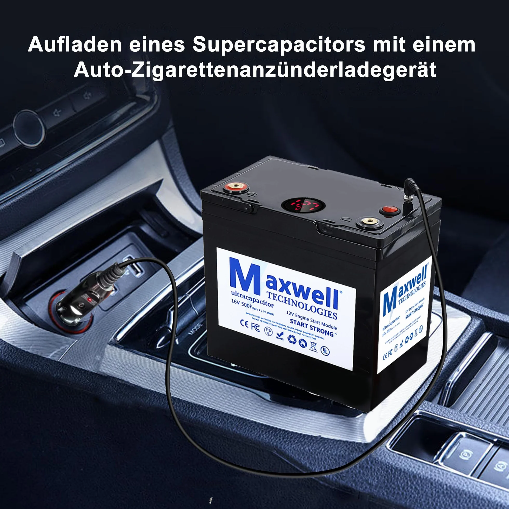 Maxwell 16 V 500F Super kondensator Jump Starter 6000 A akumulator samochodowy 3000 Faradów