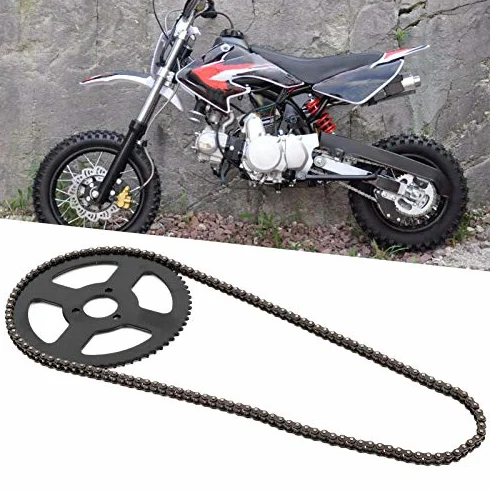 Qiilu 25H Łańcuch i 144 Linki Zestaw Zębatek 2 Suwowy Zamiennik Wału do Elektrycznego Mini Moto