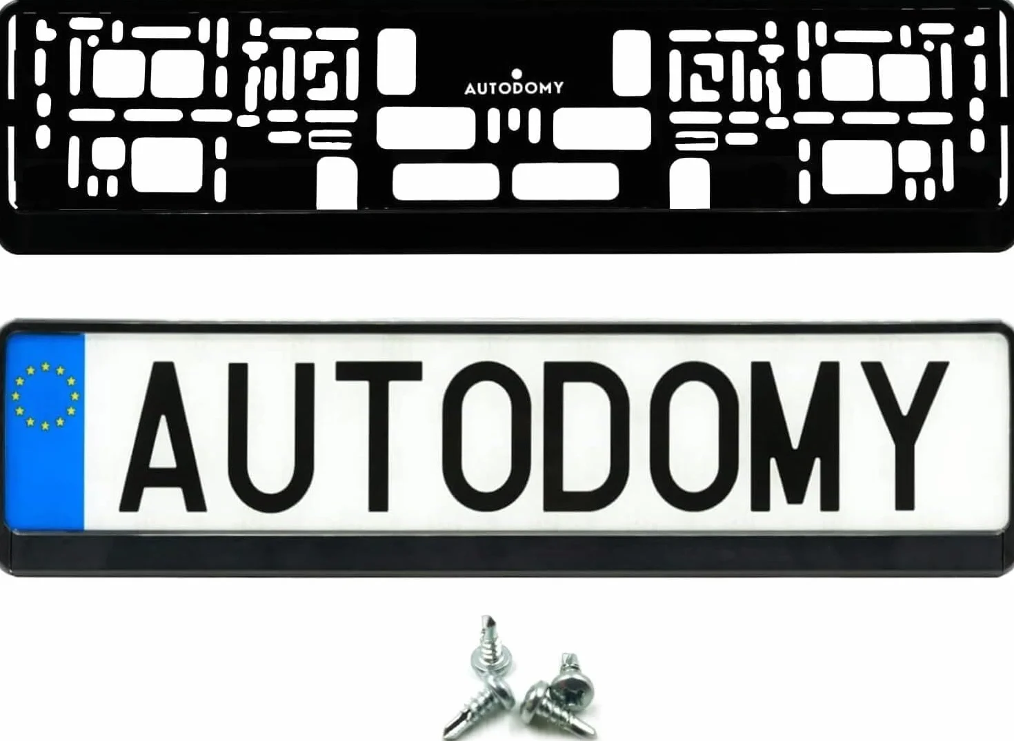 Autodomy Zestaw 2 Ramki na Tablicę Rejestracyjną 520x110 mm Homologowany Uchwyt
