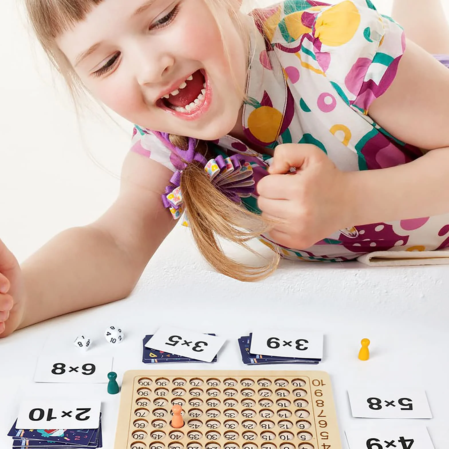OneNine Montessori zestaw do rozmnażania i dodawania drewna, 2 w 1, 1 x 1, do nauki mnożenia, do wczesnej edukacji