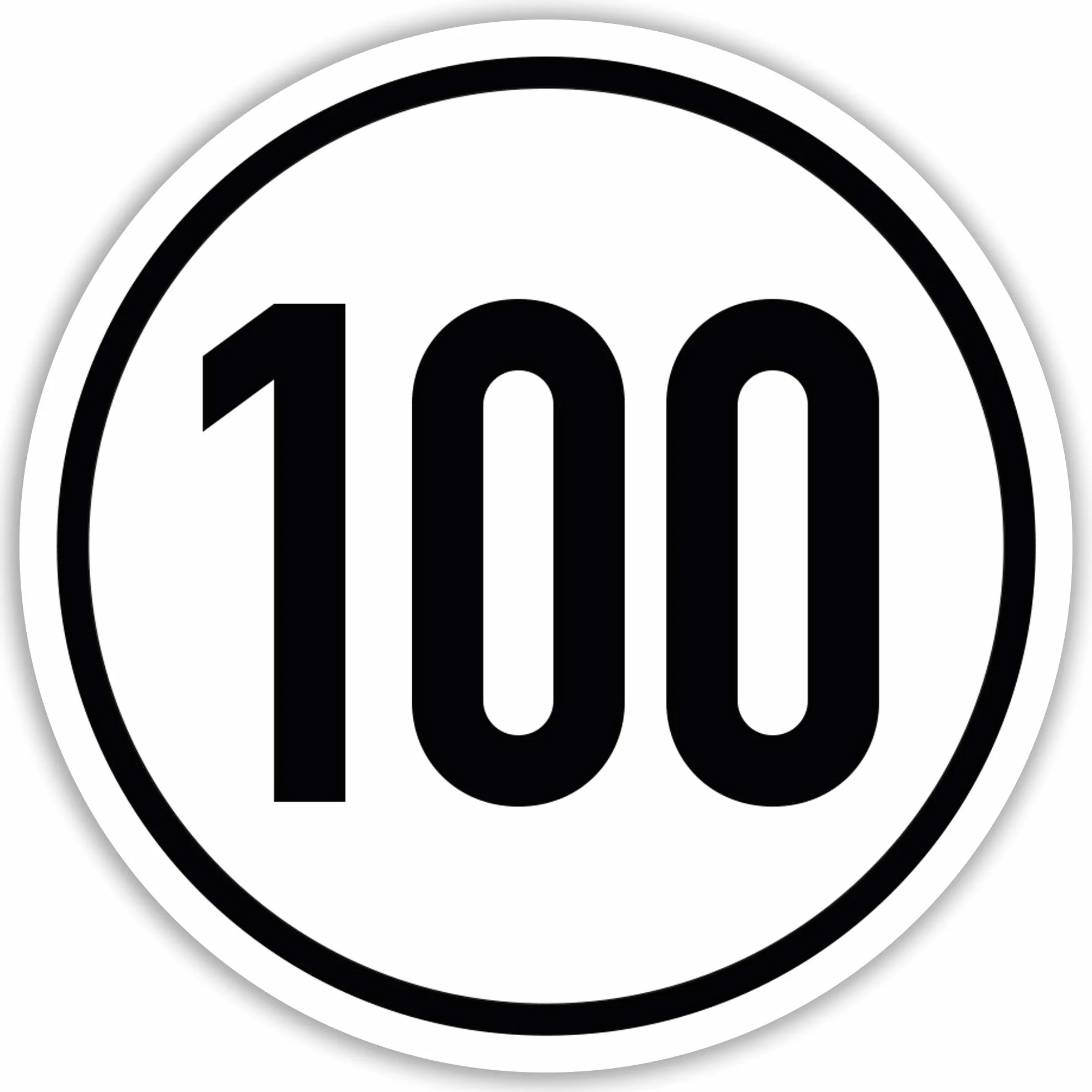 Kavaro Naklejka na przyczepę samochodową 100 km/h 20 cm