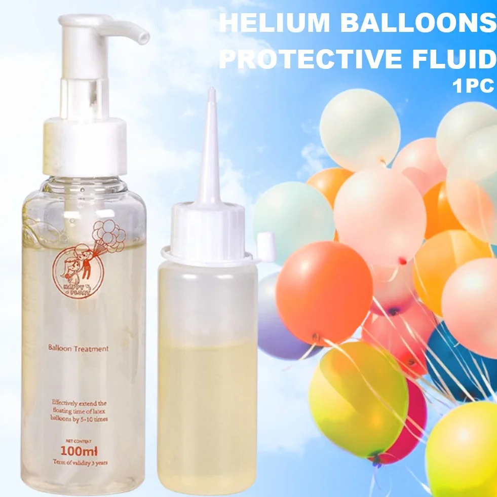 Pływak do balonów lateksowych, 50/100 ml, płyn ochronny do balonów helowych, utrzymuje hel dłużej