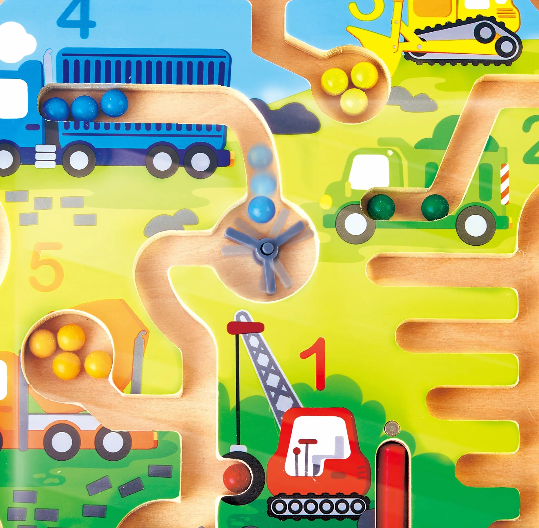 Hape E1713 Wooden Construction & Number Magnetic Maze