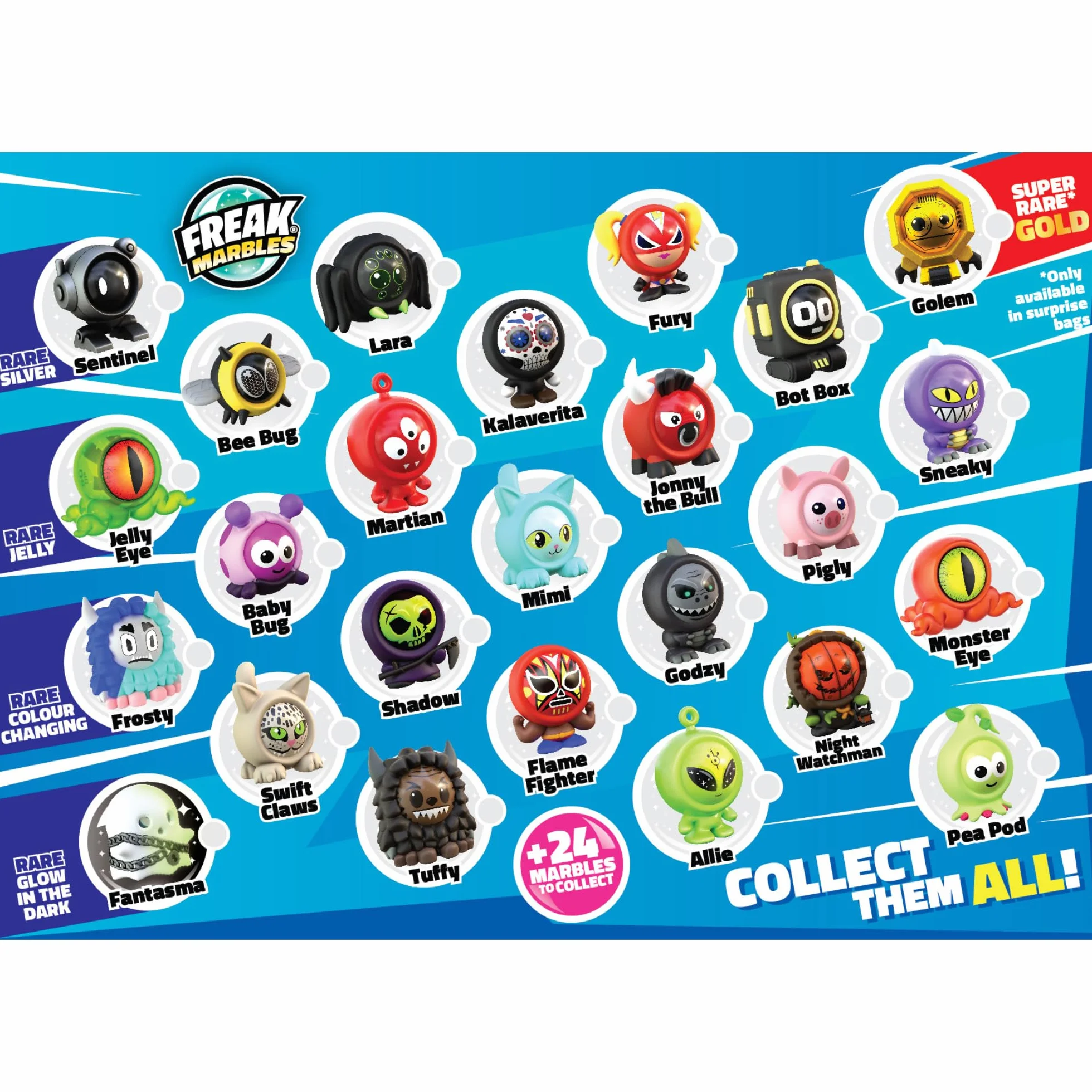 Freak Marbles Totem Pack B, 6 kolorowych kulek z jego projektami w grze, z czego 1 to Rzadkie. Zbieraj, baw się i udostępniaj dzieci w wieku od 4 lat