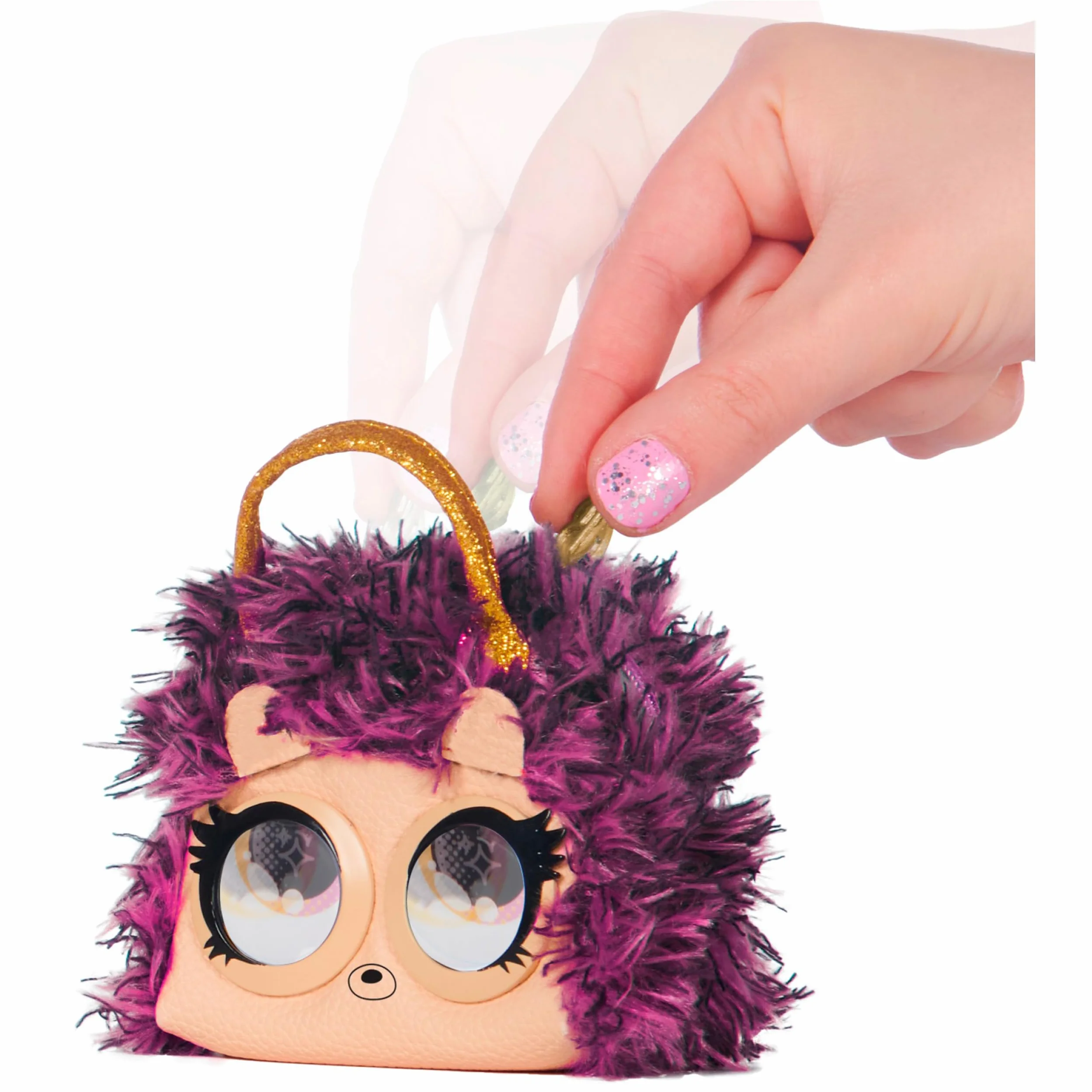 Purse Pets Mikro-zestaw 2 mikrofonów - mini torebka w formacie towarzysza - 2 małe zwierzęta do zawieszenia na dźwięku lub pasku - Poruszają oczy - 6064161 - Zabawka dla dzieci od 5 lat