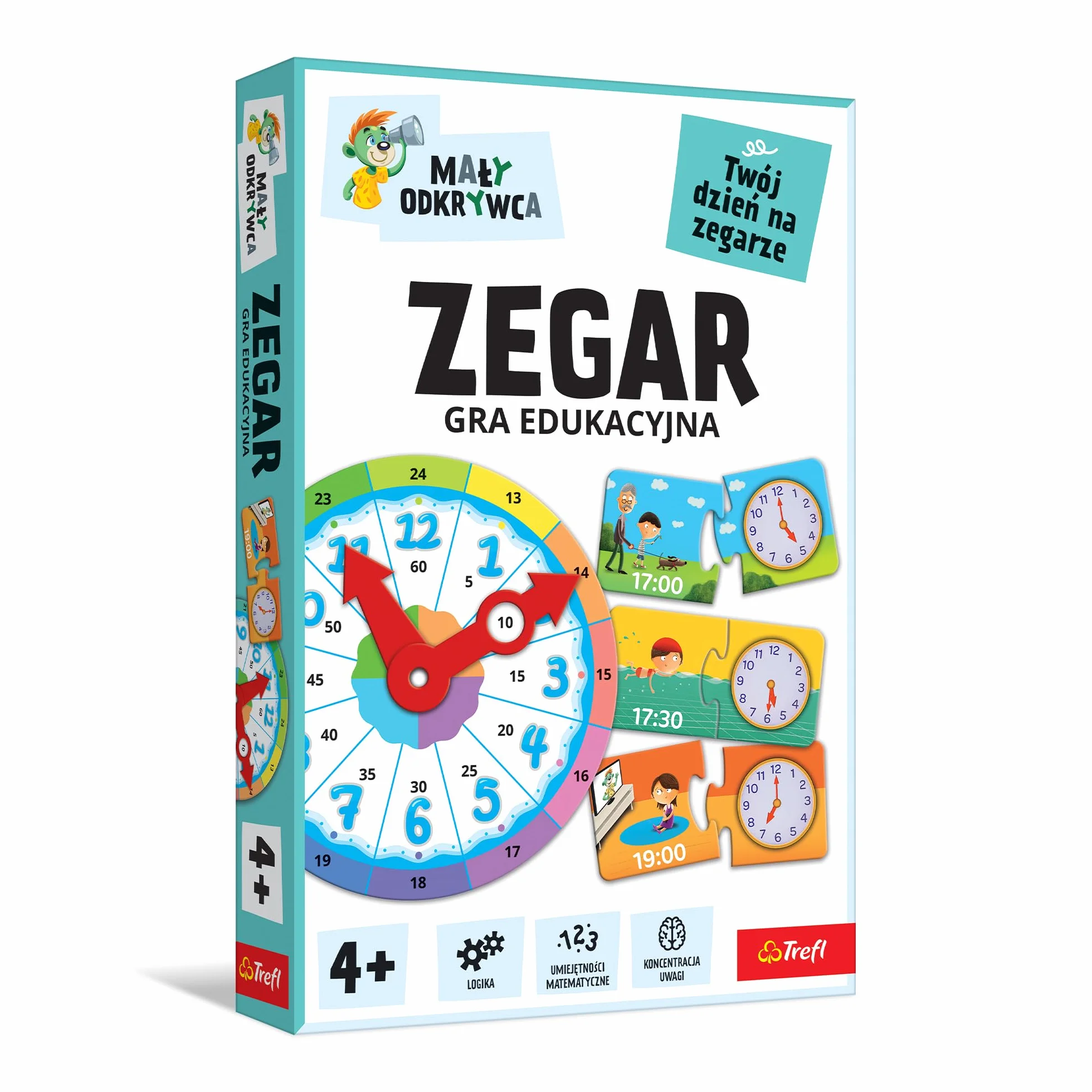 Trefl Zegar – Mały Odkrywca Gra Edukacyjna dla Dzieci w wieku od 4 lat