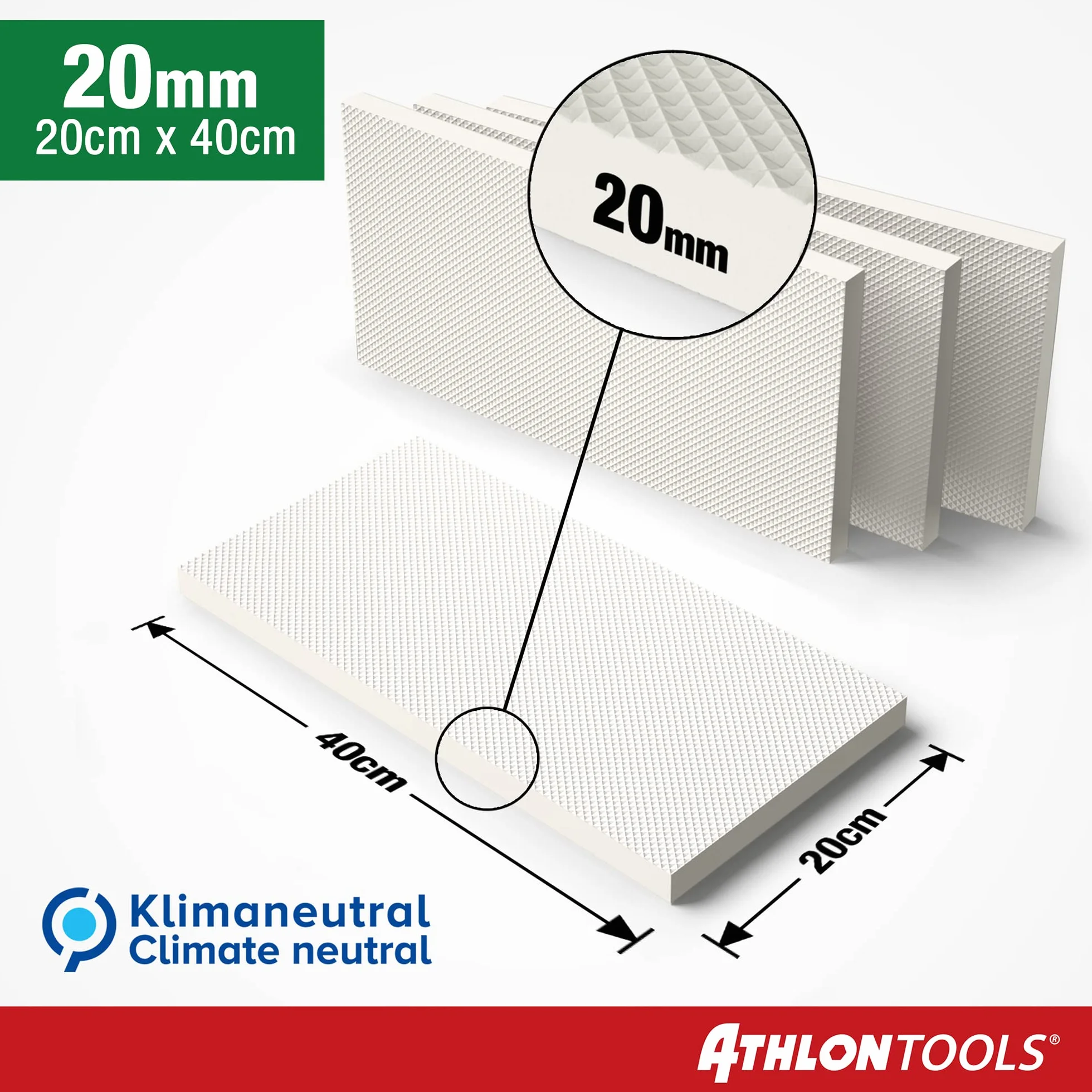 ATHLON TOOLS MaxProtect Premium 4 x samoprzylepna ochrona ściany garażowej, 40 x 20 x 2,0 cm, ochrona przed uderzeniami, ochrona krawędzi drzwi (biały)