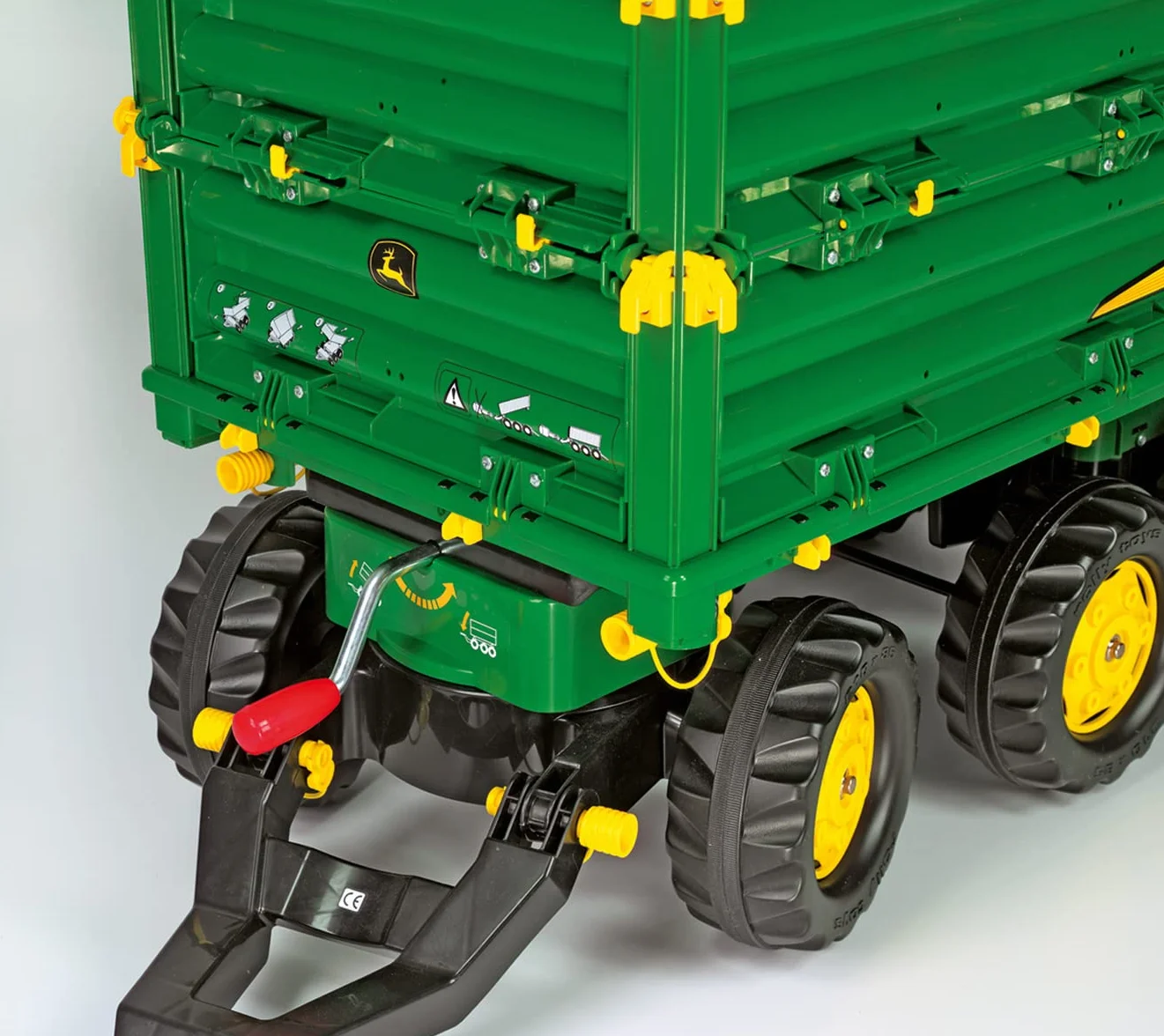 Rolly Toys rollyMulti Trailer John Deere Kipper (wywrotka trójstronna z korbą gwintowaną, sprzęgłem tylnym) 125043