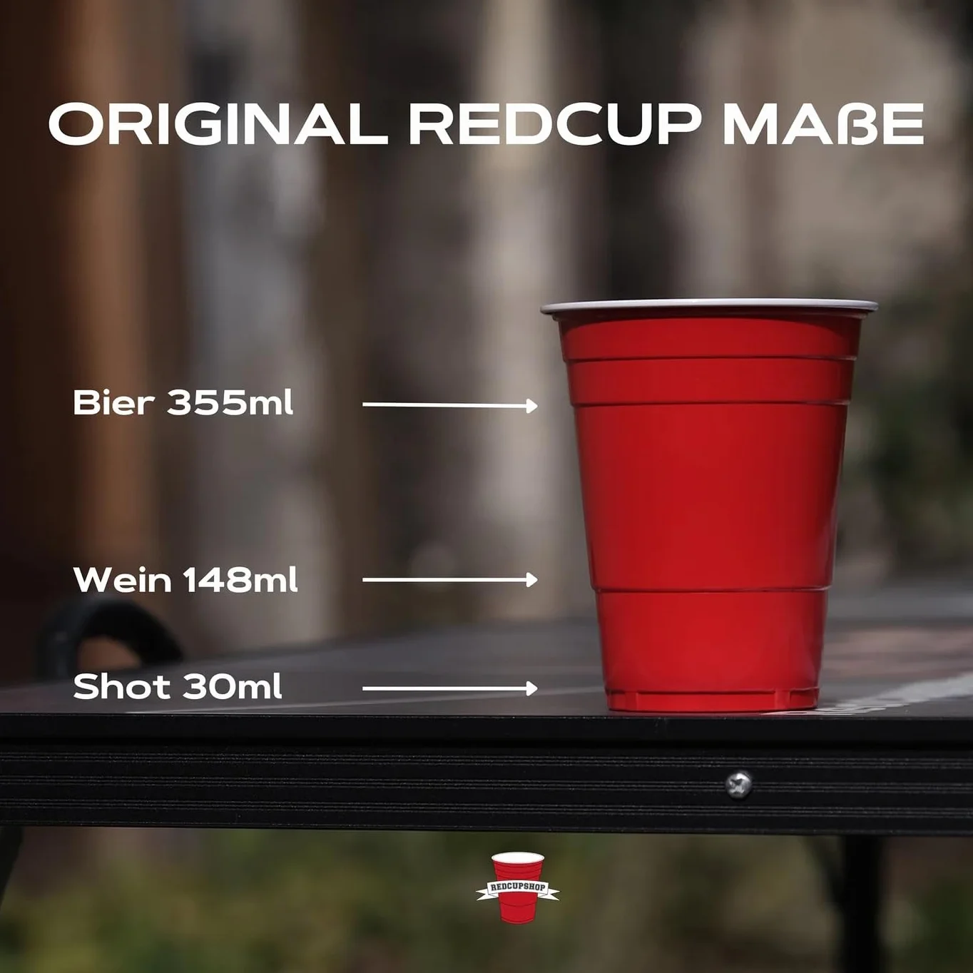 Zestaw kubków RedCupShop® do gry w Beer Pong | 50 czerwonych kubków (473 ml/16 uncji) + 4 piłeczki | Wielokrotnego użytku i odporne na zmywarkę | Czerwone kubki na imprezę do gier i zabaw