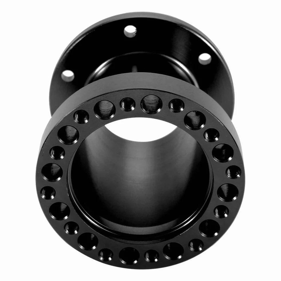 7,5 cm uniwersalny piasta do kierownicy samochodu aluminiowa przekładka kierownica zestaw adapterów do piasty 2 kolory (czarny)