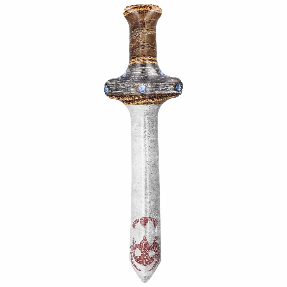 Boland 43996 - Dmuchany miecz i tarcza, 58 cm i 45 cm, zabawka do wody, dekoracja na basen i imprez tematyczn, akcesoria do kostiumów fantazyjnych