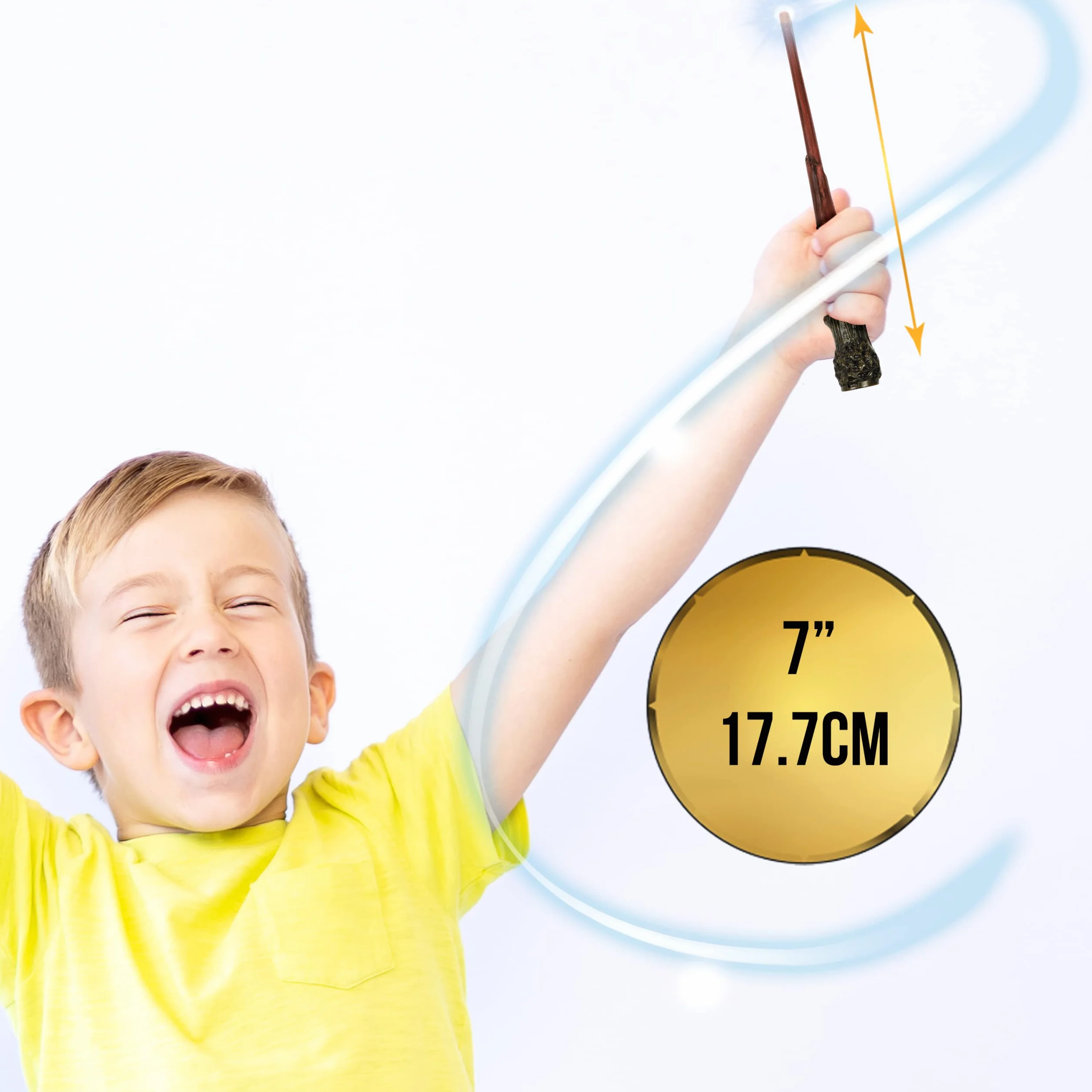 WOW! STUFF Harry Potter Lumos Wand 7' Light-Up, Official Wizarding World Gifts, Toys and Collectables, Role Play or Dress-up Costume Accessory for Fans, Girls and Boys, Ages 3+ to Adult