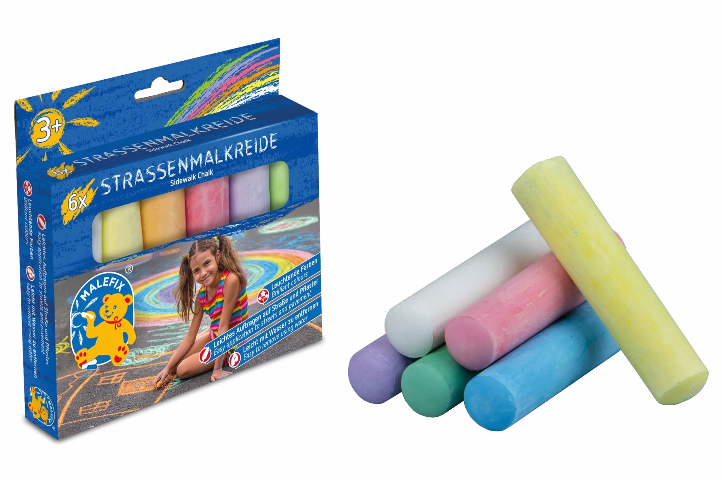Pustefix Street Chalk Figurka, Wielokolorowy, 6 Sztuk