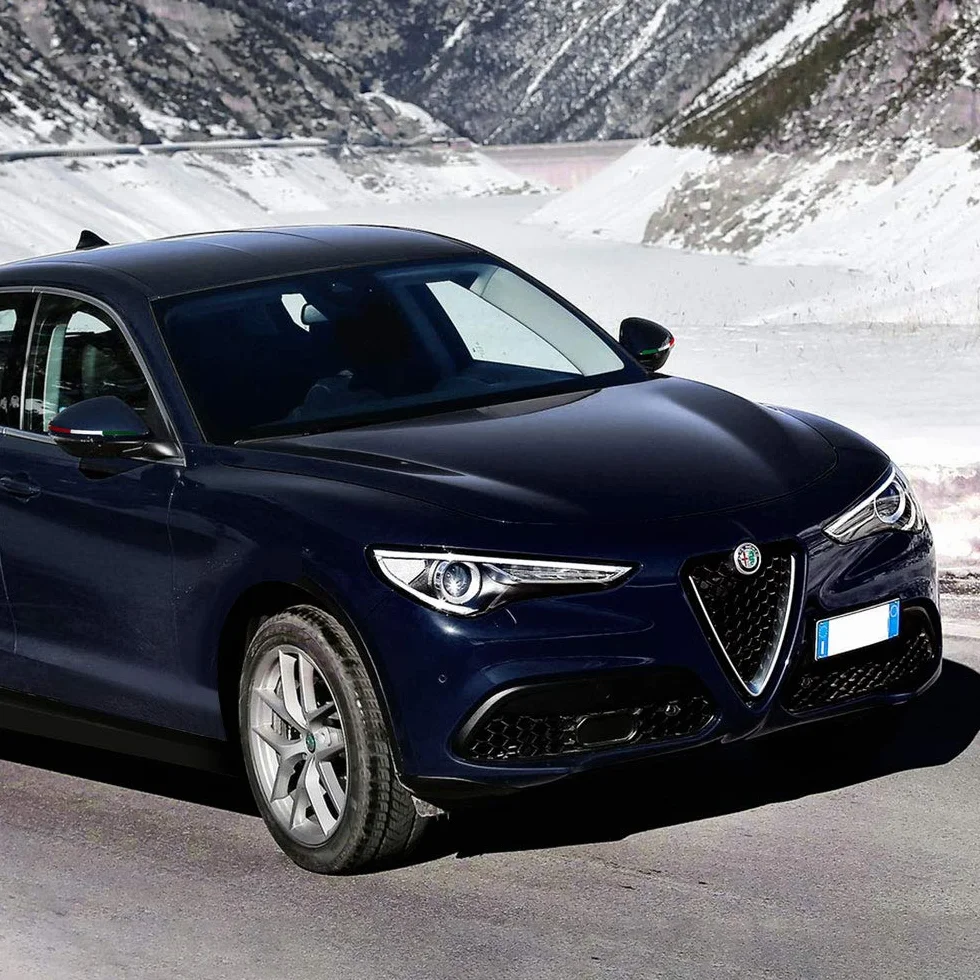 4R Quattroerre.it Paski Naklejki Tricolor Włochy Kompatybilny dla Lusterka Alfa Stelvio