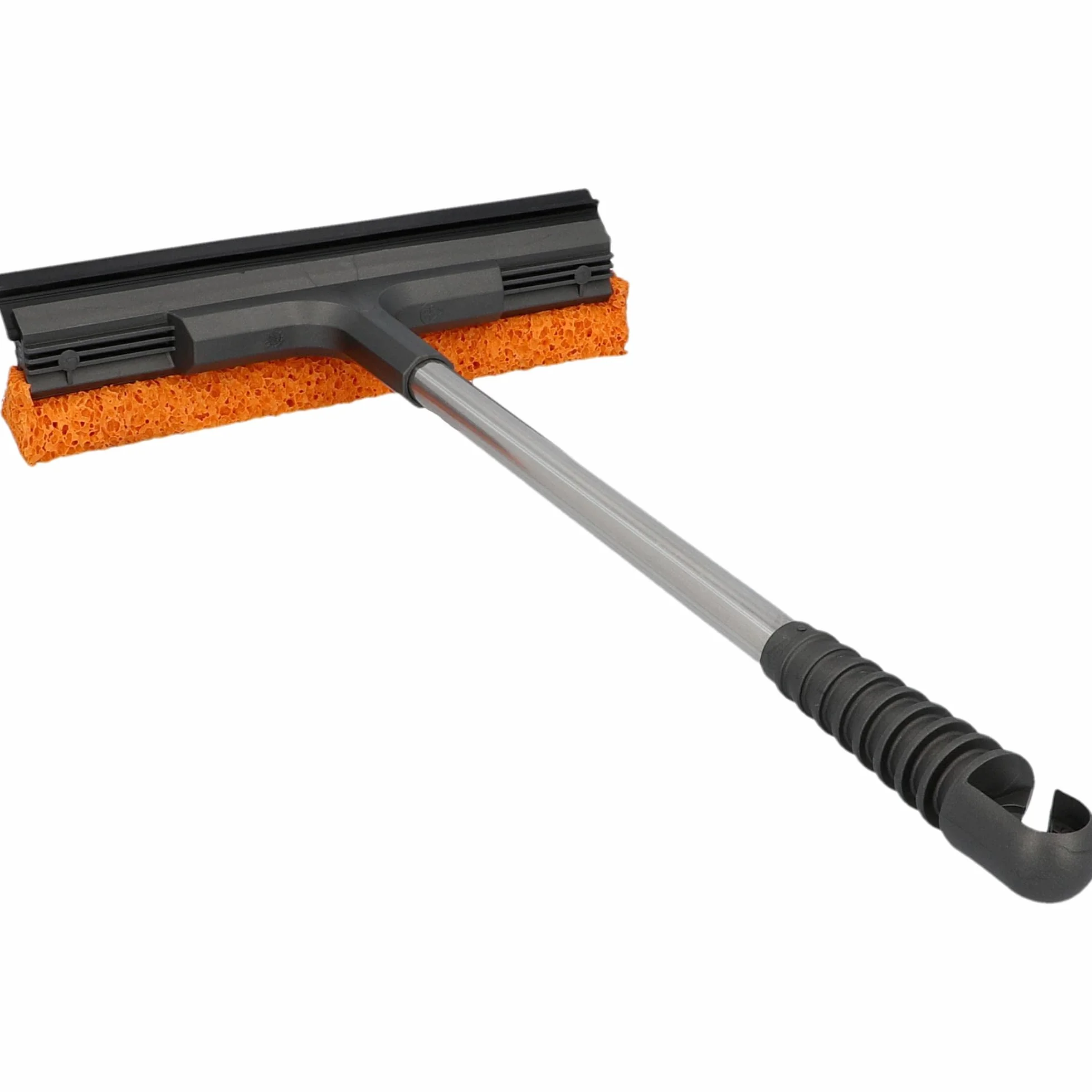 NIGRIN Środek do czyszczenia szyb 240 x 410 mm, ze ściągaczką i gumową gąbką, długość: 41 cm, szary