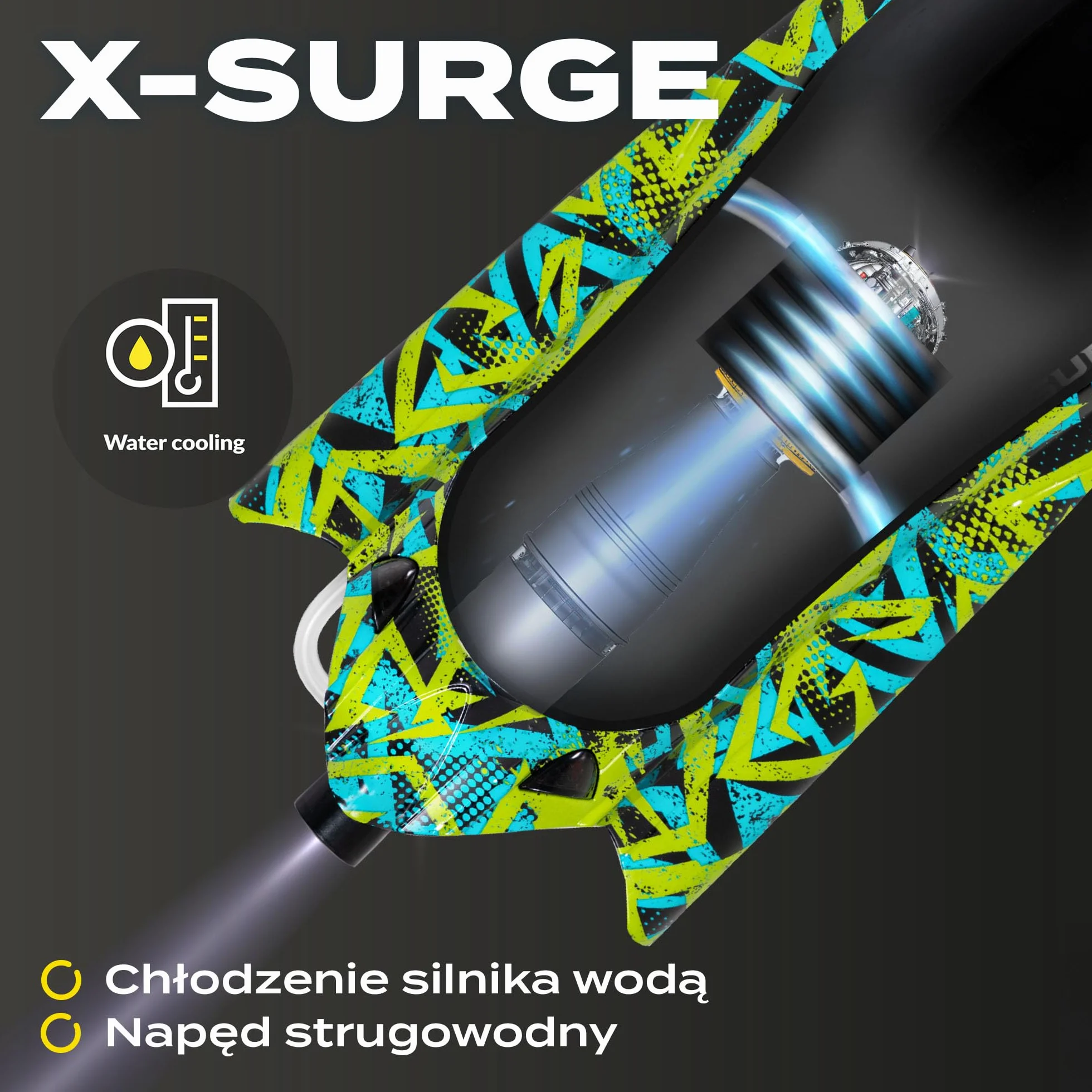 OVERMAX X-SURGE Zdalnie Sterowana Łódź Wyścigowa RC Motorówka ze Światłem LED 35 km/h Baterie 1200 mAh 30 min Zabawy Regulacja Prędkości Zasięg do 100 m, Zabawka na Basen i Jeziora