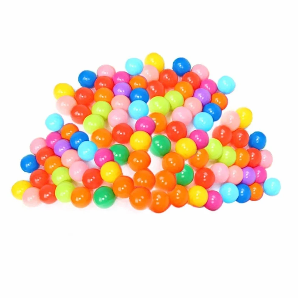 100 sztuk plastikowe kolorowe kulki, Ø 4 cm/Ø 5.5 cm baseny z piłkami dla dzieci, plastikowe kulki gry dla dzieci pierwsze dzieciństwo wypełnić baseny zasłony, mieszane kolory