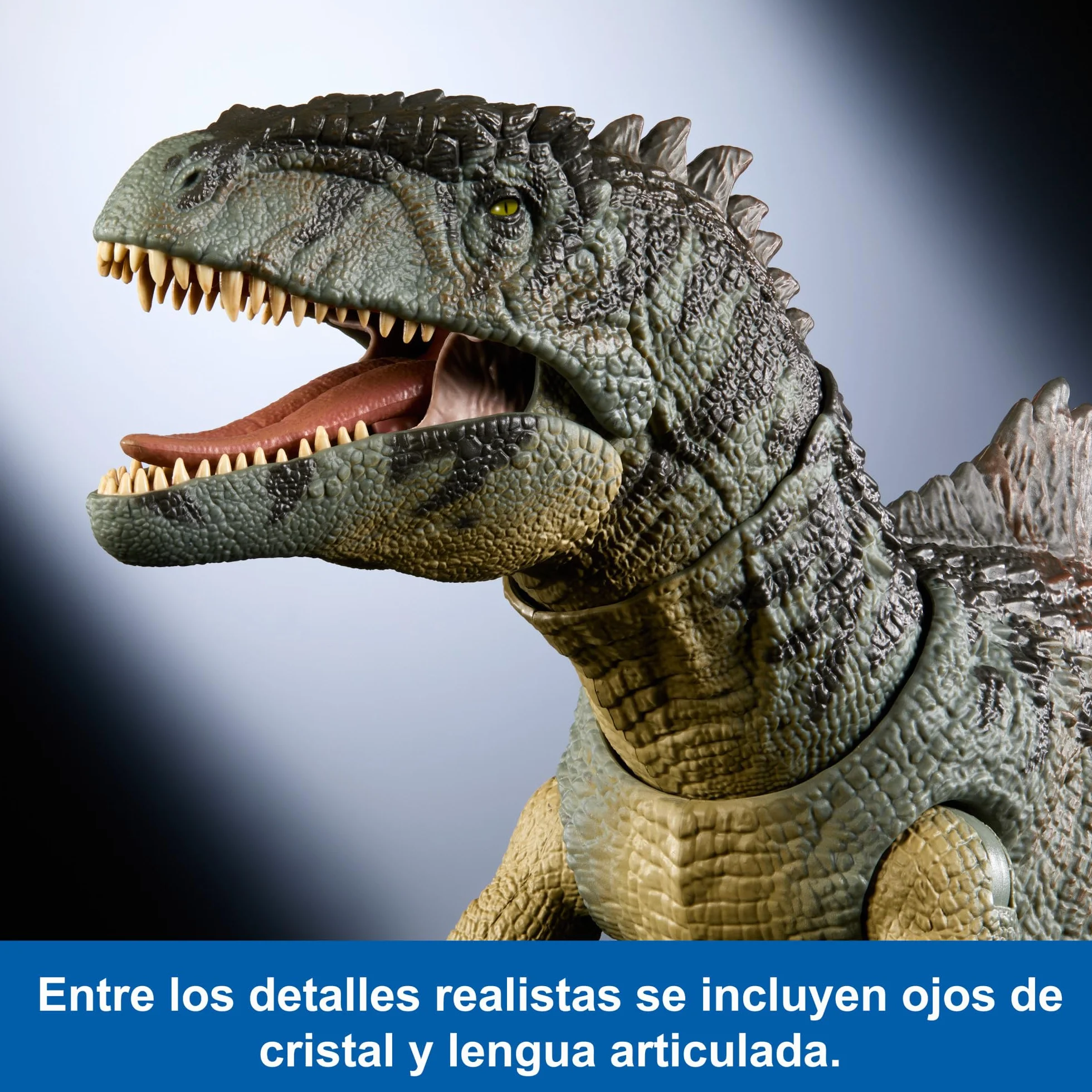 Mattel Jurassic World Giganotosaurus Figurka dinozaura z kolekcji Hammonda, 21 przegubów, szklane oczy, przegubowy ogon i język, HXF57