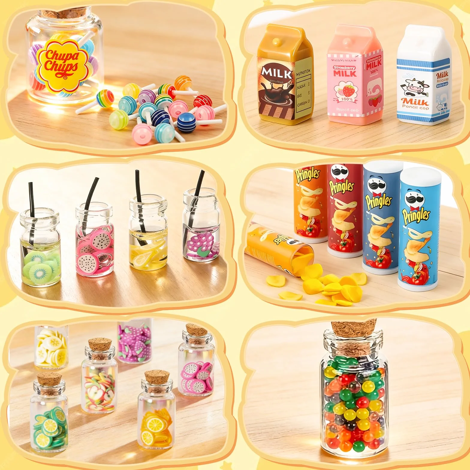 19 Sztuk Miniaturowych Akcesoriów Do Domku Dla Lalek, Miniaturowe Akcesoria, Mini Słodycze Do Jedzenia, Miniaturowy Zestaw Akcesoriów Kuchennych, Miniaturowy Zestaw Akcesoriów Kuchennych, Miniaturowe
