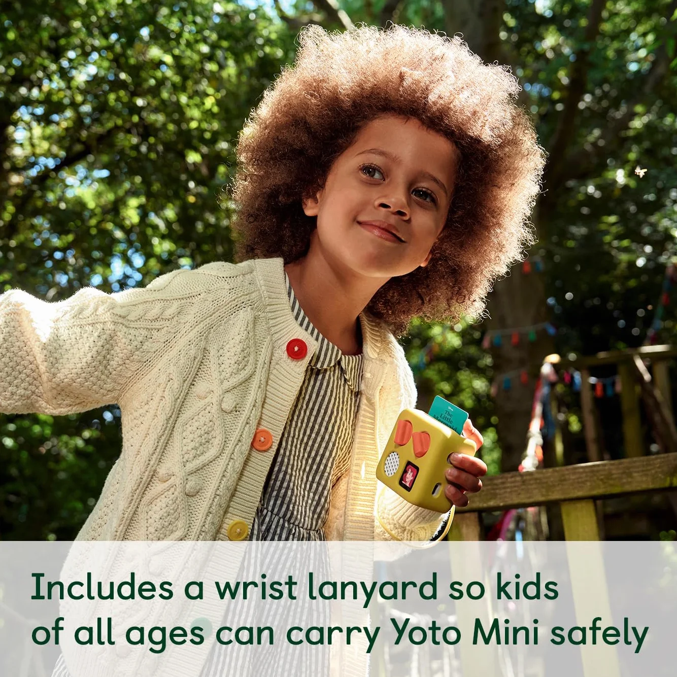 Yoto Mini Adventure Kurtka na żółto z pasującą smyczką nadgarstka Akcesorium dla dzieci Mini audio silikonowy okładka