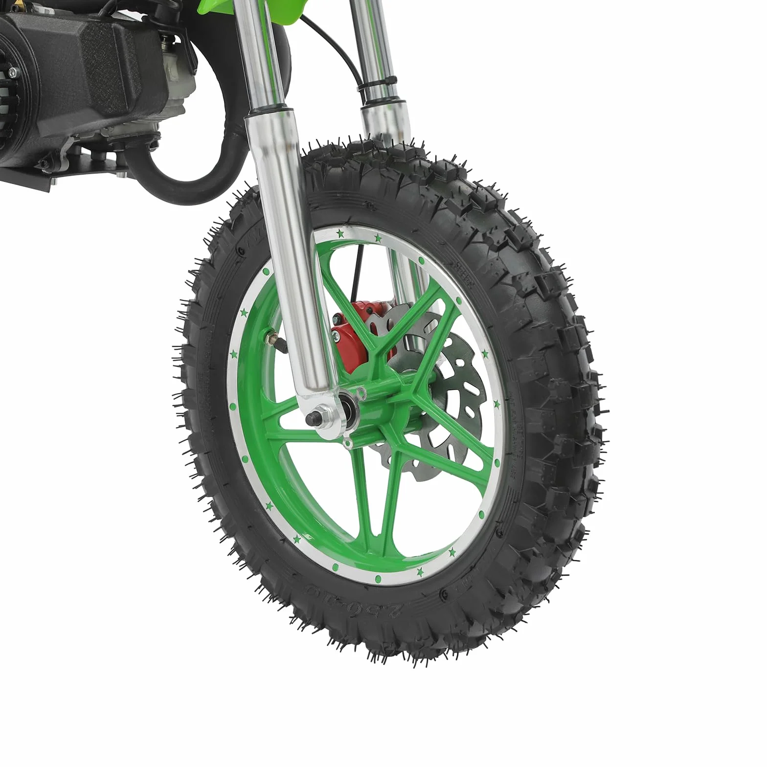Dirt Bike dziecięcy motocykl 49 cm³, 10 cali, z pocketbike dirtbike crossowy, mini motocross, z hamulcami tarczowymi, ręczny rozrusznik, dla dzieci w wieku 8-14 lat