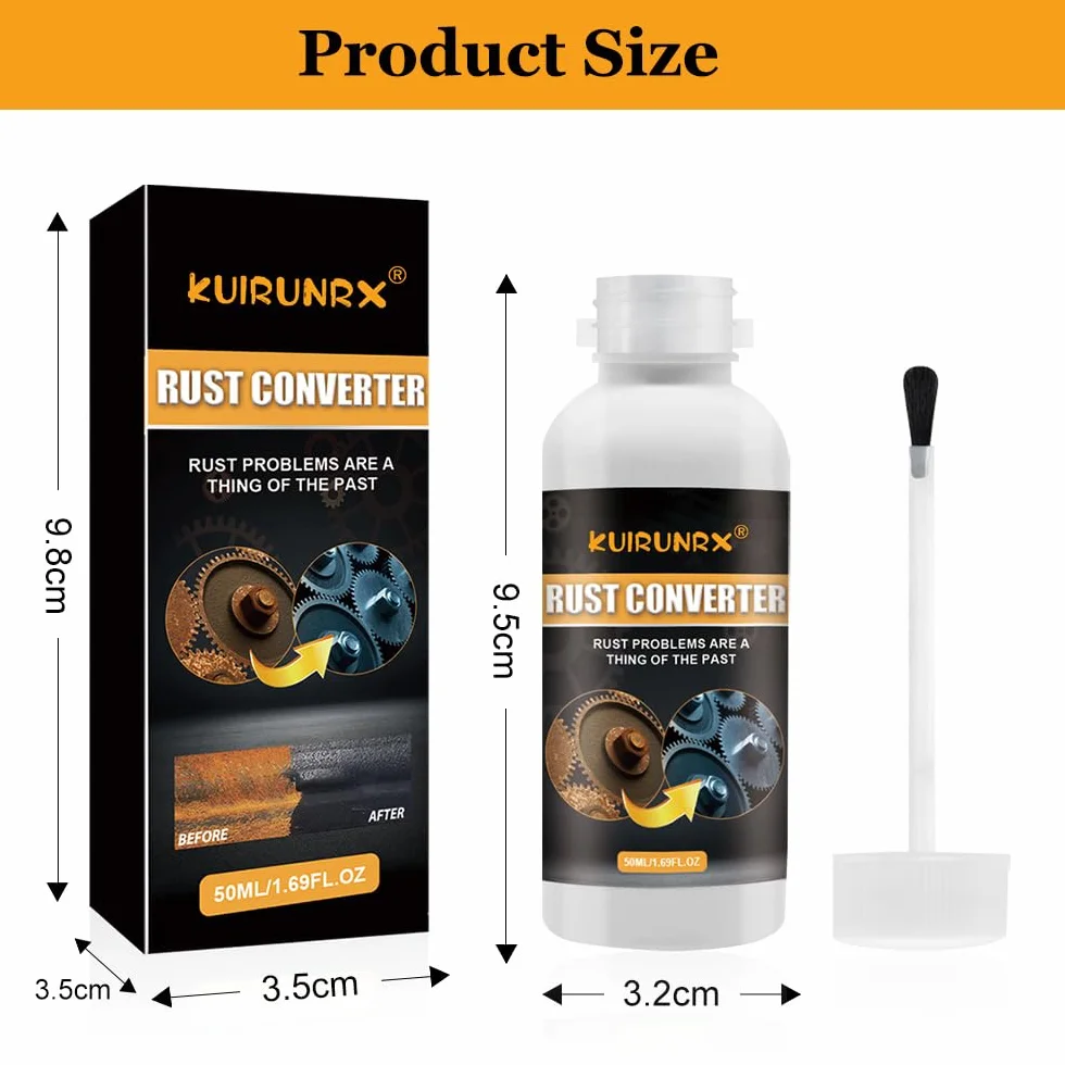 Odrdzewiacz samochodowy 50 ml konwerter rdzy z pędzlem 2 sztuki