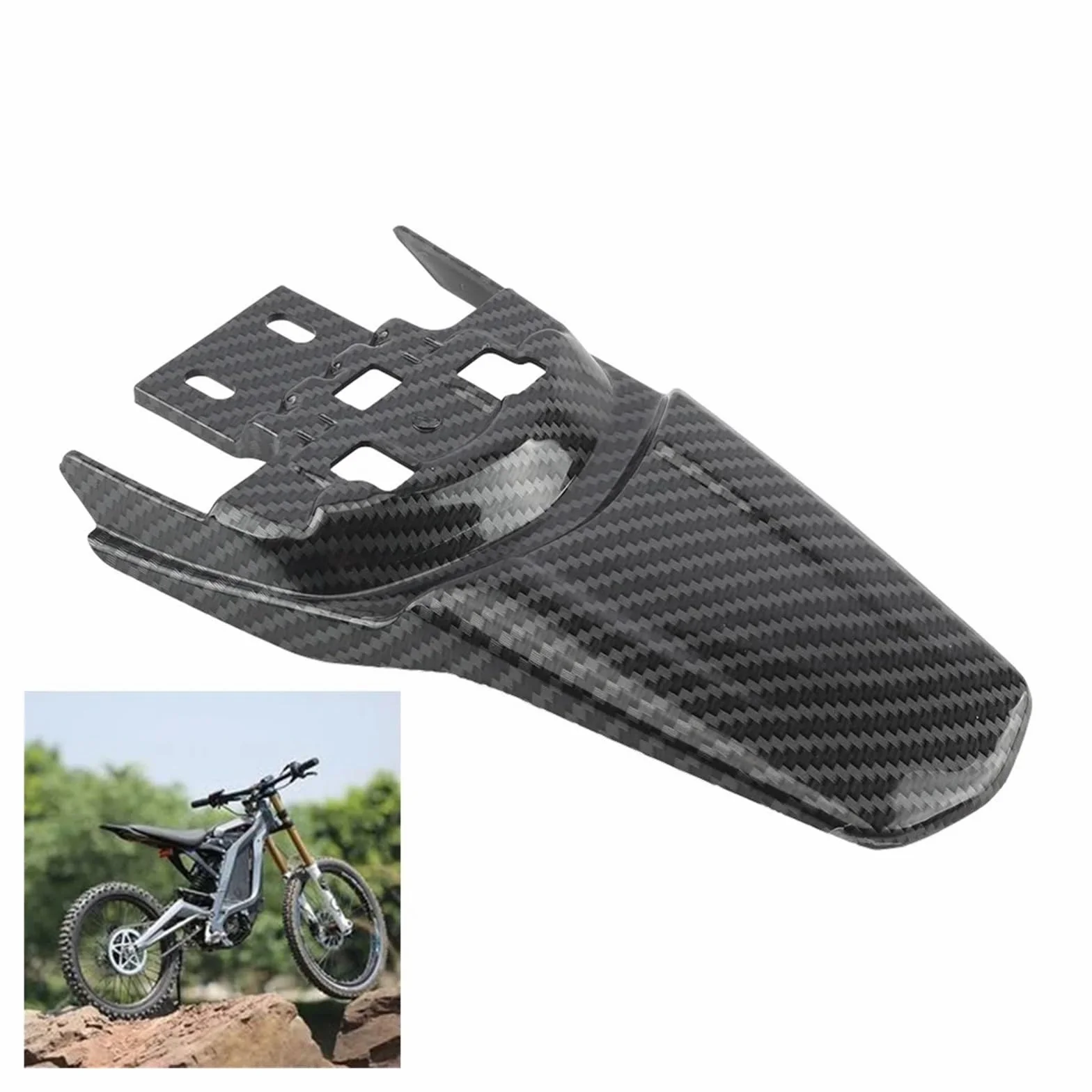 Surron Light Bee X Carbon Fiber Rear Mudguard Ebike Dirt Bike Frame Motorcycle Enduro Pitbike Accessories