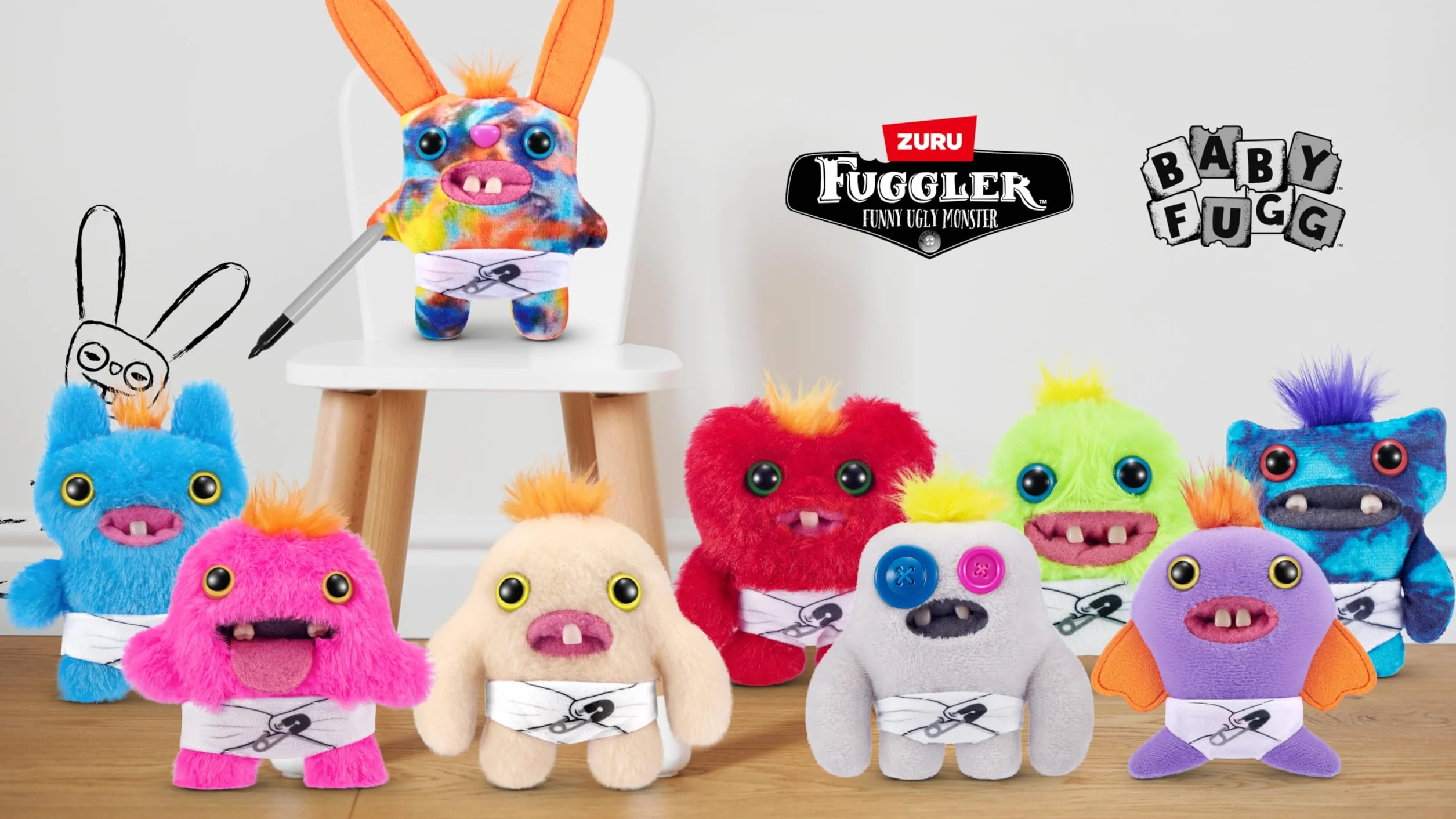 Fuggler Baby Fugg Series 3 od ZURU Funny, Ugly, Monster, Small Plush (3 szt.)