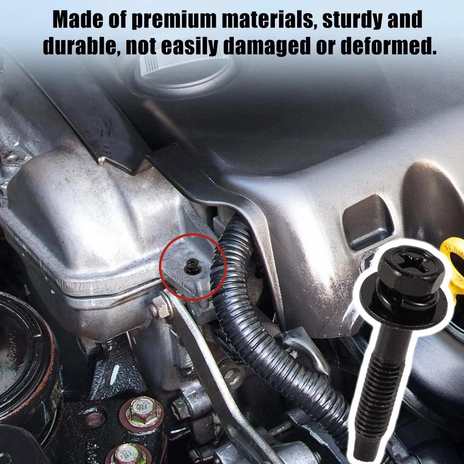 14szt Śrub Filtra Powietrza do Honda, Śrub Pokrywy Silnika Filtra Powietrza Mocujących Obudowę 90091P36000 Akcesoriów Zamiennych do Honda Accord Civic CR-V Odyssey (Czarne)