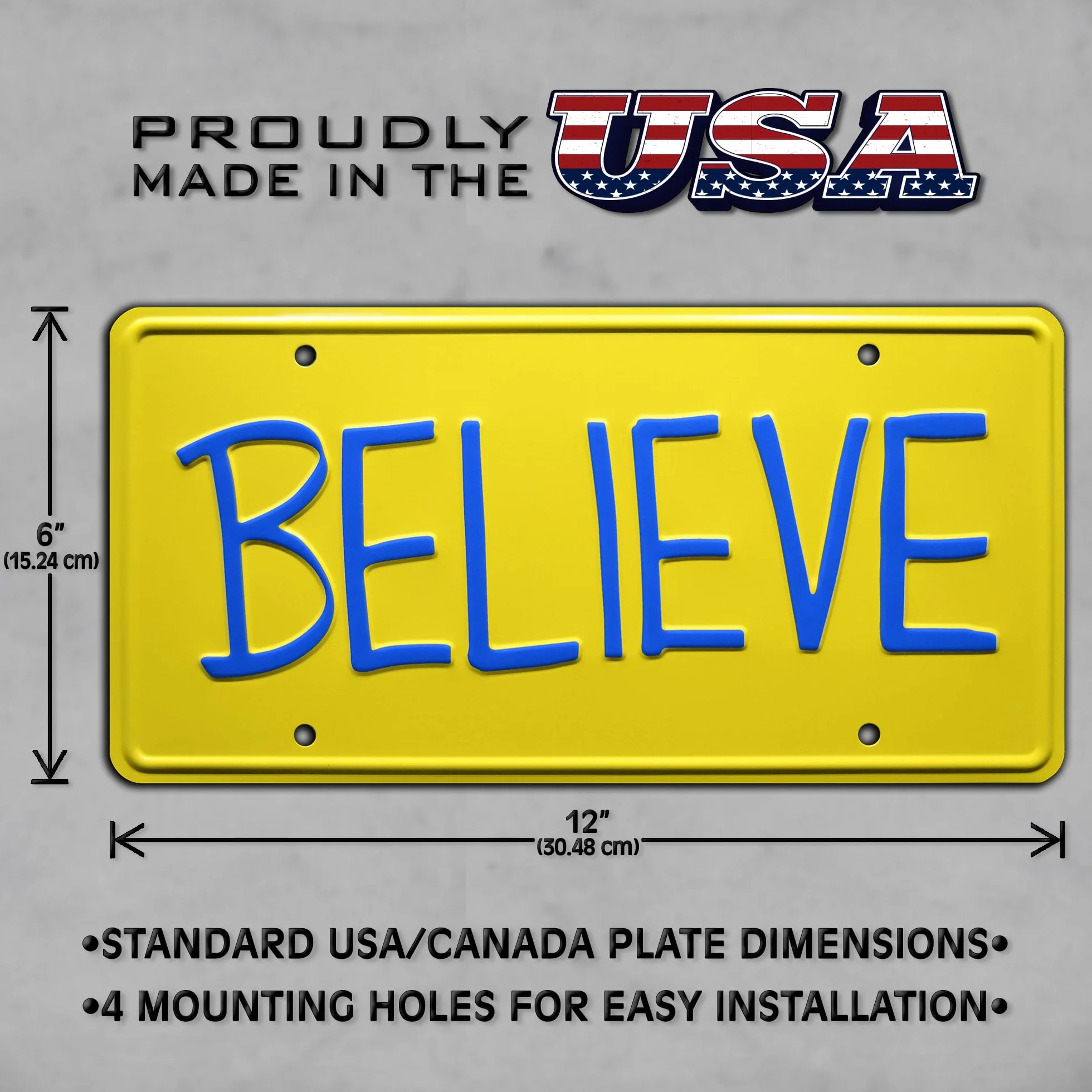 Ted Lasso | BELIEVE | Metal Stamped License Plate