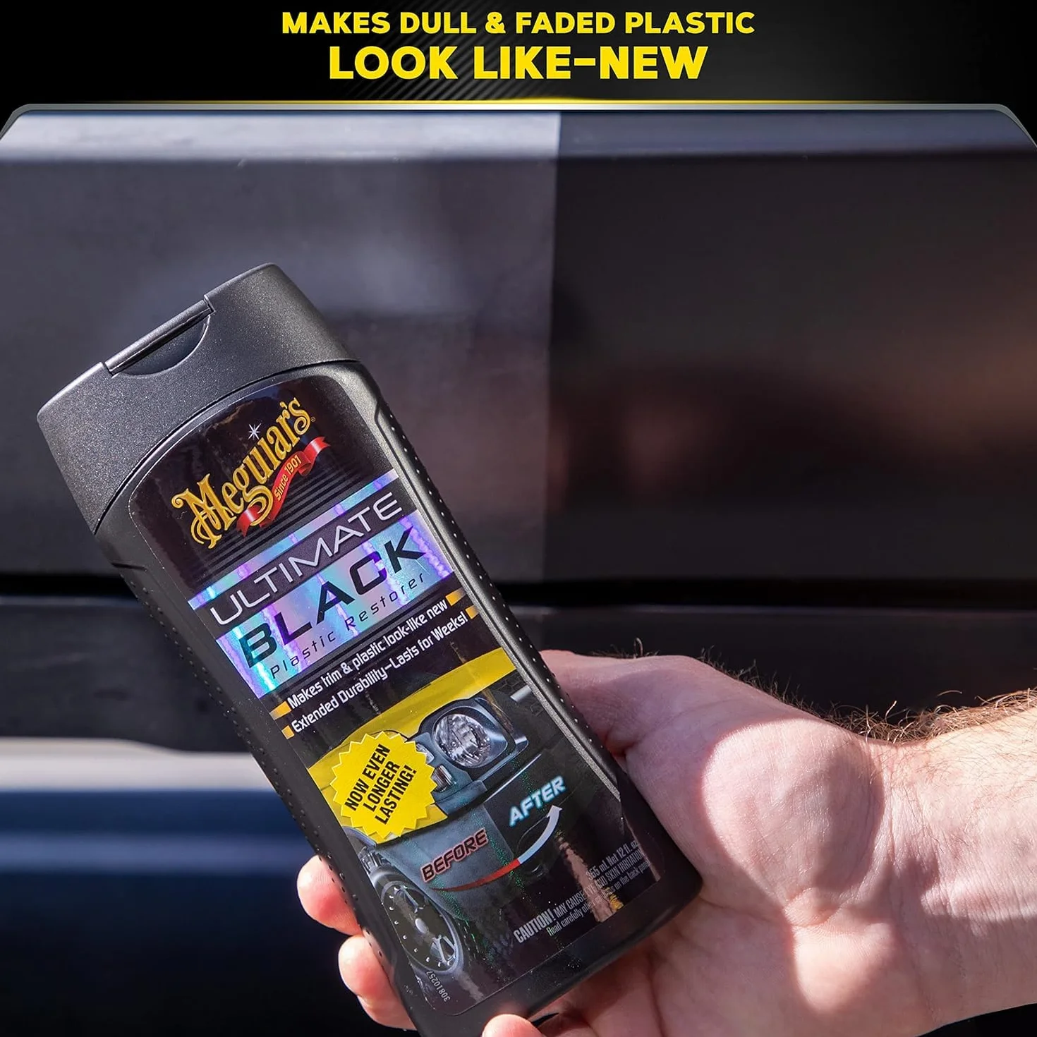 Meguiar's G15812EU Ultimate Black Plastic Restorer środek do pielęgnacji tworzyw sztucznych, 355 ml