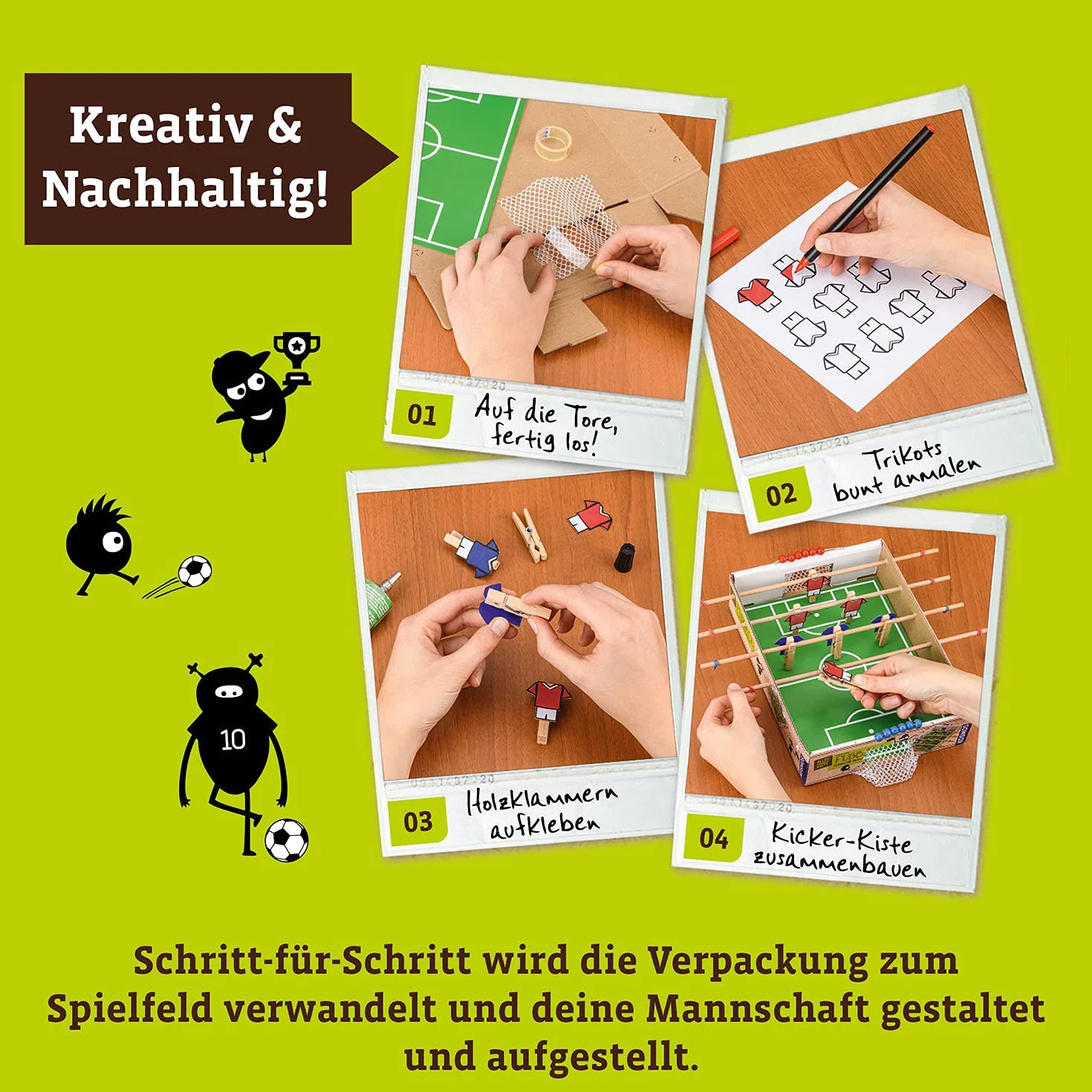 Fußball Tisch-Kicker: Bastel-Set