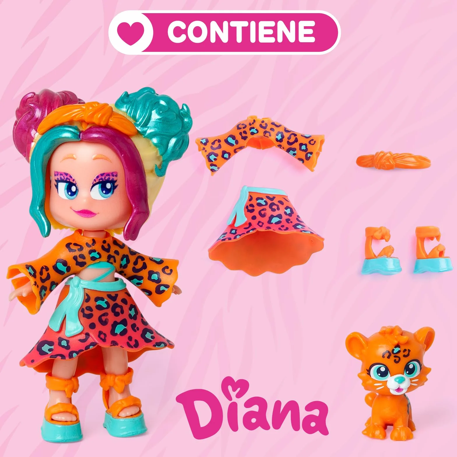 KOOKYLOOS Pet Party DIANA– Kolekcjonerska laleczka Diana ze swoim lampartem. Zawiera laleczkę Kookyloos Diana, 1 zwierzaka, modny strój, buty oraz akcesorium. 1 laleczka, 3 różne minki!