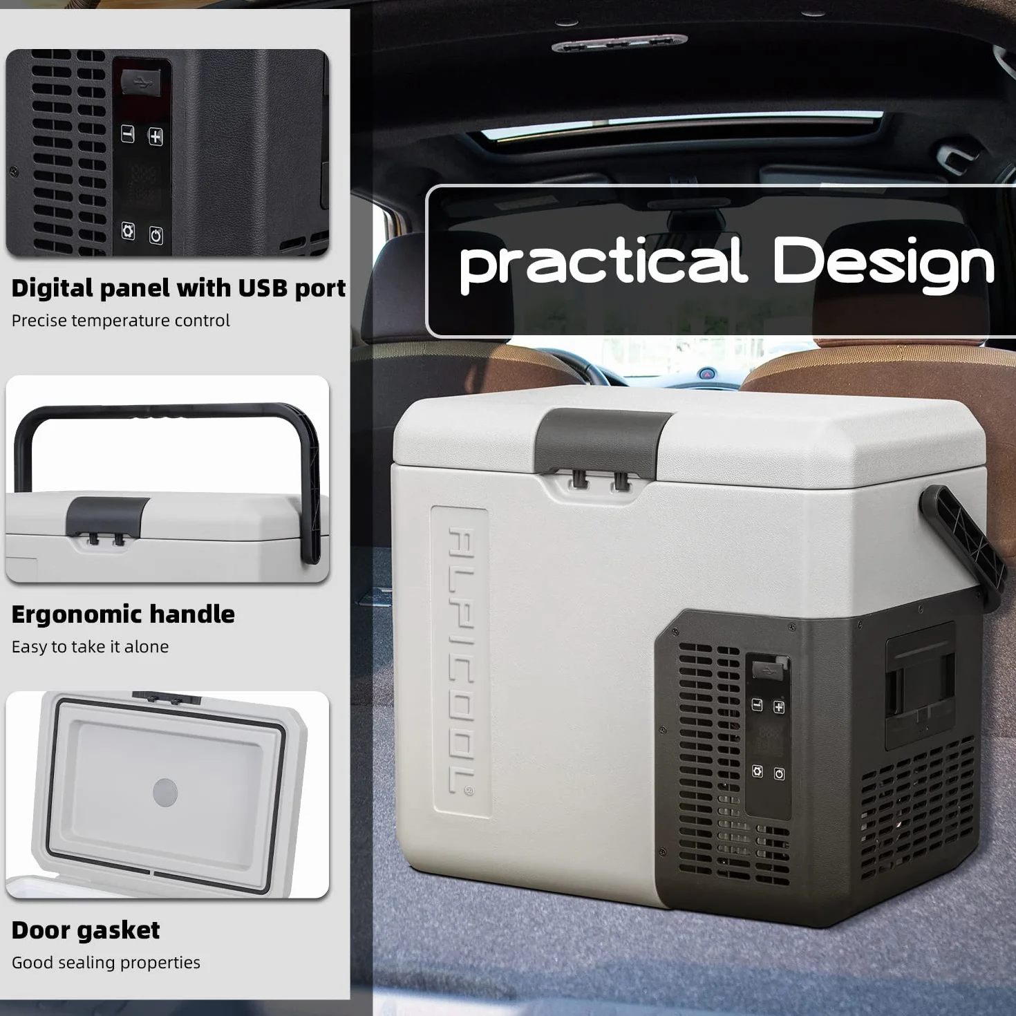 Alpicool P18 Lodówko-zamrażarka turystyczna 18 l, 12/24 V, przenośna lodówka -20 do 20℃